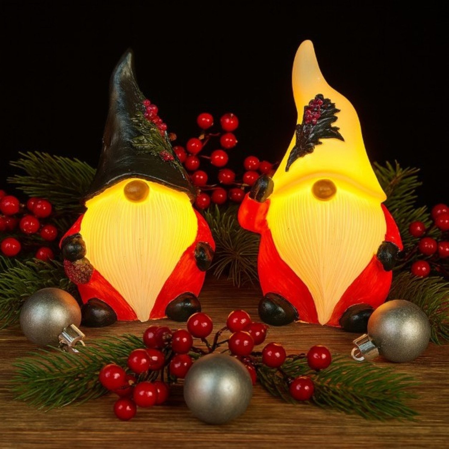 Online-Fuchs LED-Kerze Motivkerzen - 2 Weihnachtswichtel günstig online kaufen