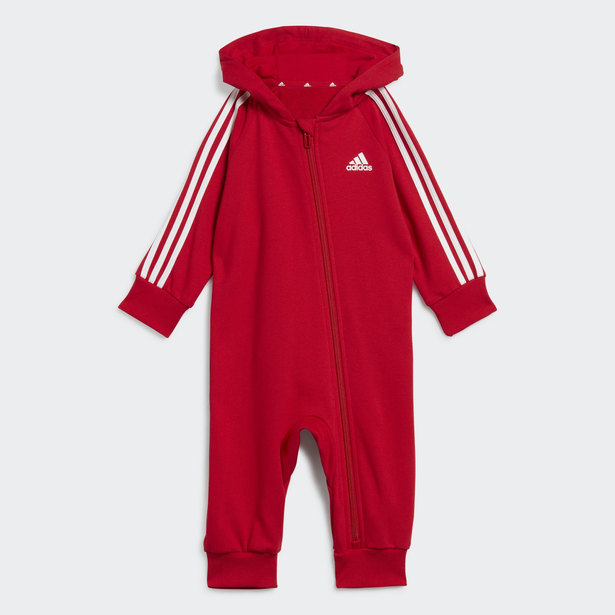 adidas Sportswear Jumpsuit ESSENTIALS 3-STREIFEN FRENCH TERRY KIDS EINTEILER Better Scarlet / White