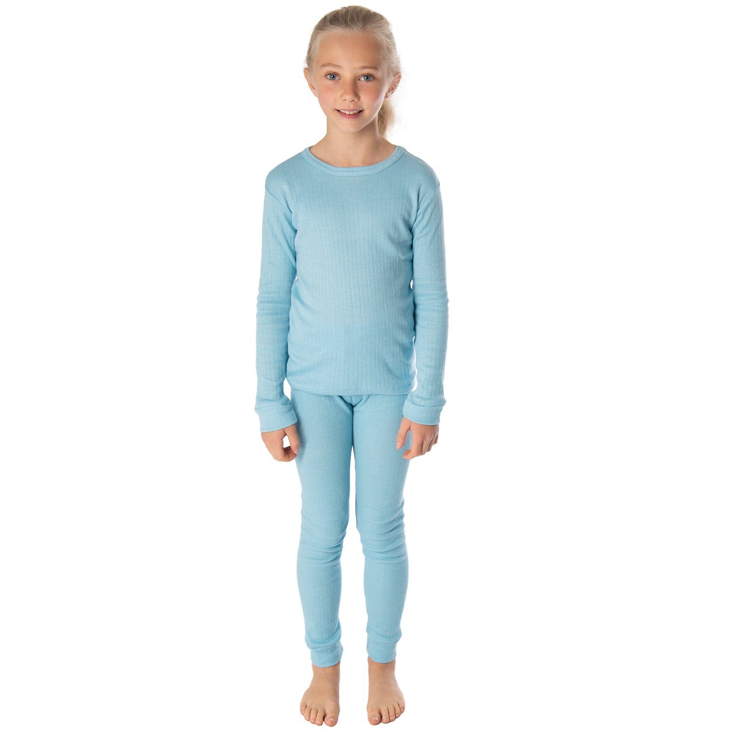 Black Snake Thermounterhemd cuddle (2-St) Kinder Thermounterwäsche Set Unterhemd + Unterhose Hellblau | Thermounterhemden