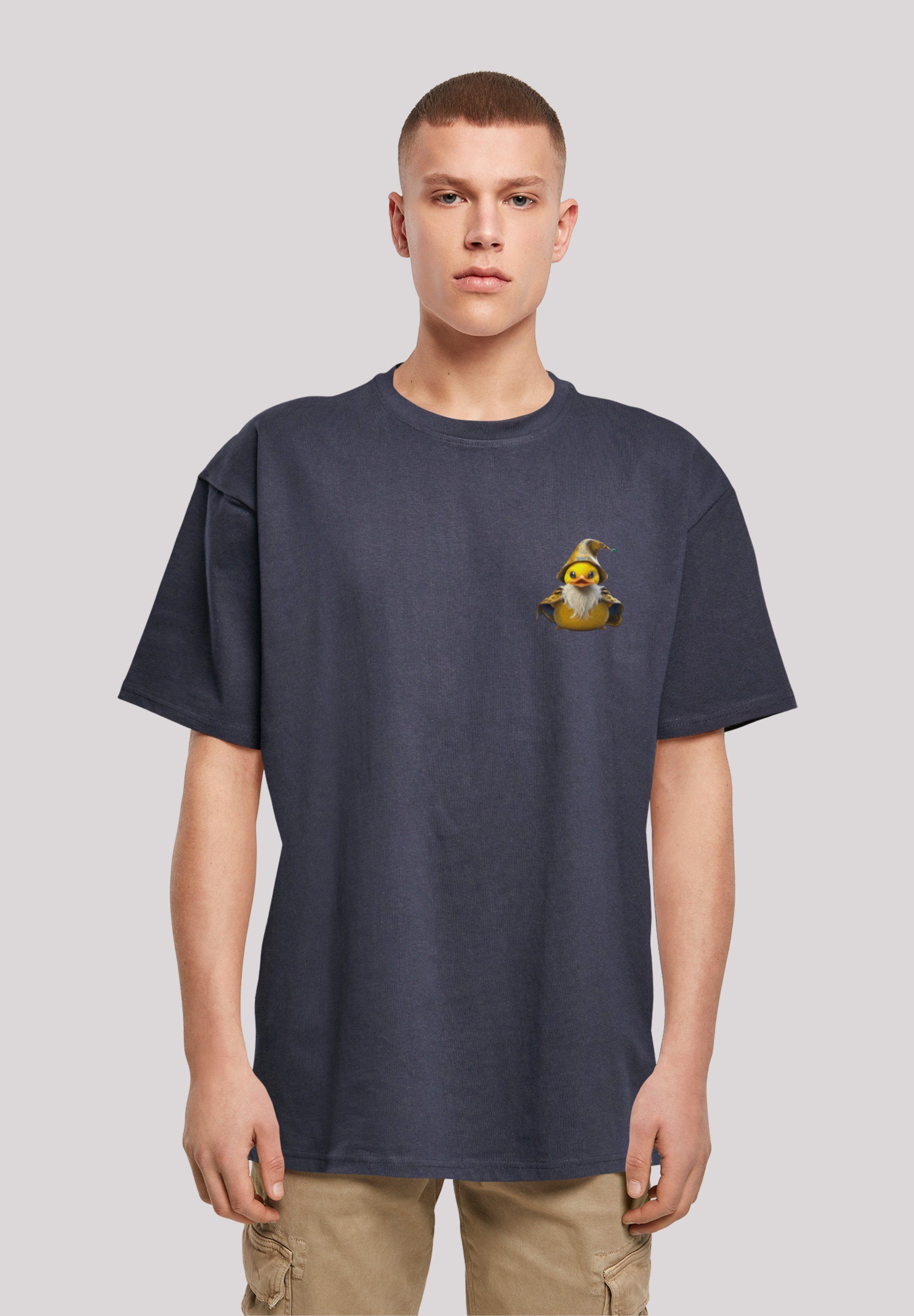 F4NT4STIC T-Shirt Rubber Duck Wizard OVERSIZE TEE Print navy