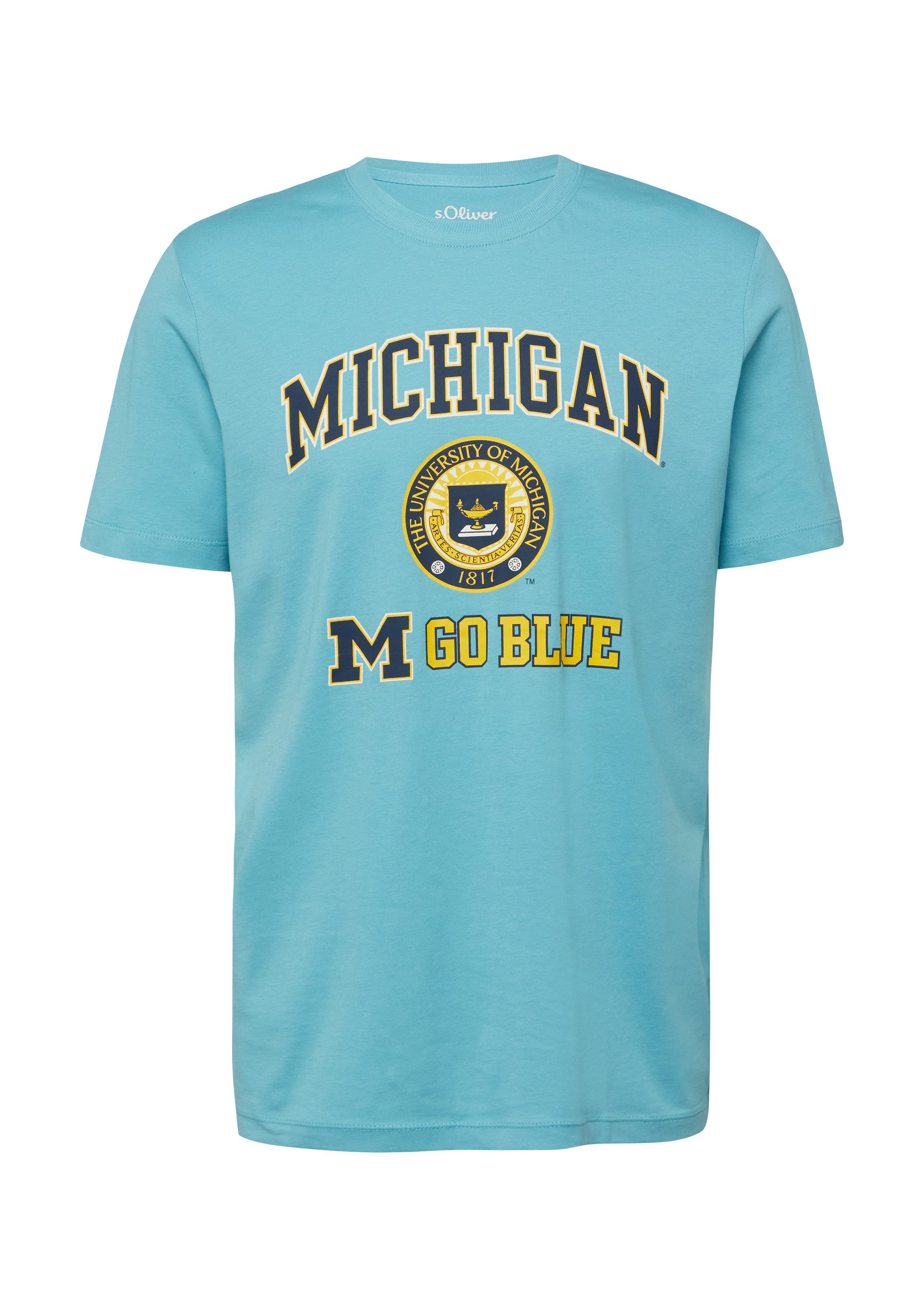 s.Oliver Kurzarmshirt T-Shirt T-Shirt mit College-Artwork