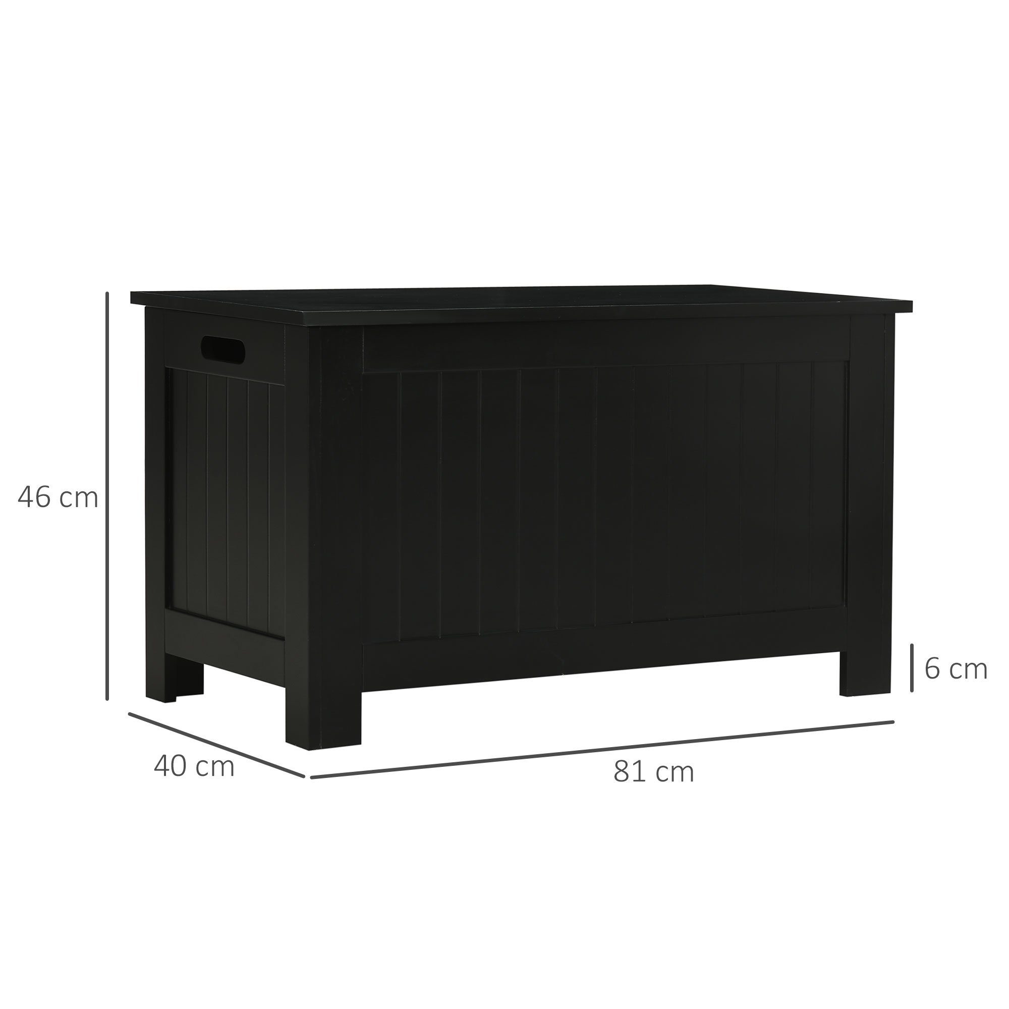 HOMCOM Truhe Auflagenbox mit 1 Deckel, St., Holzwerkstoff (Set, mit Gerätetruhe Griff, Auflagenbox Aufbewahrungsbox)