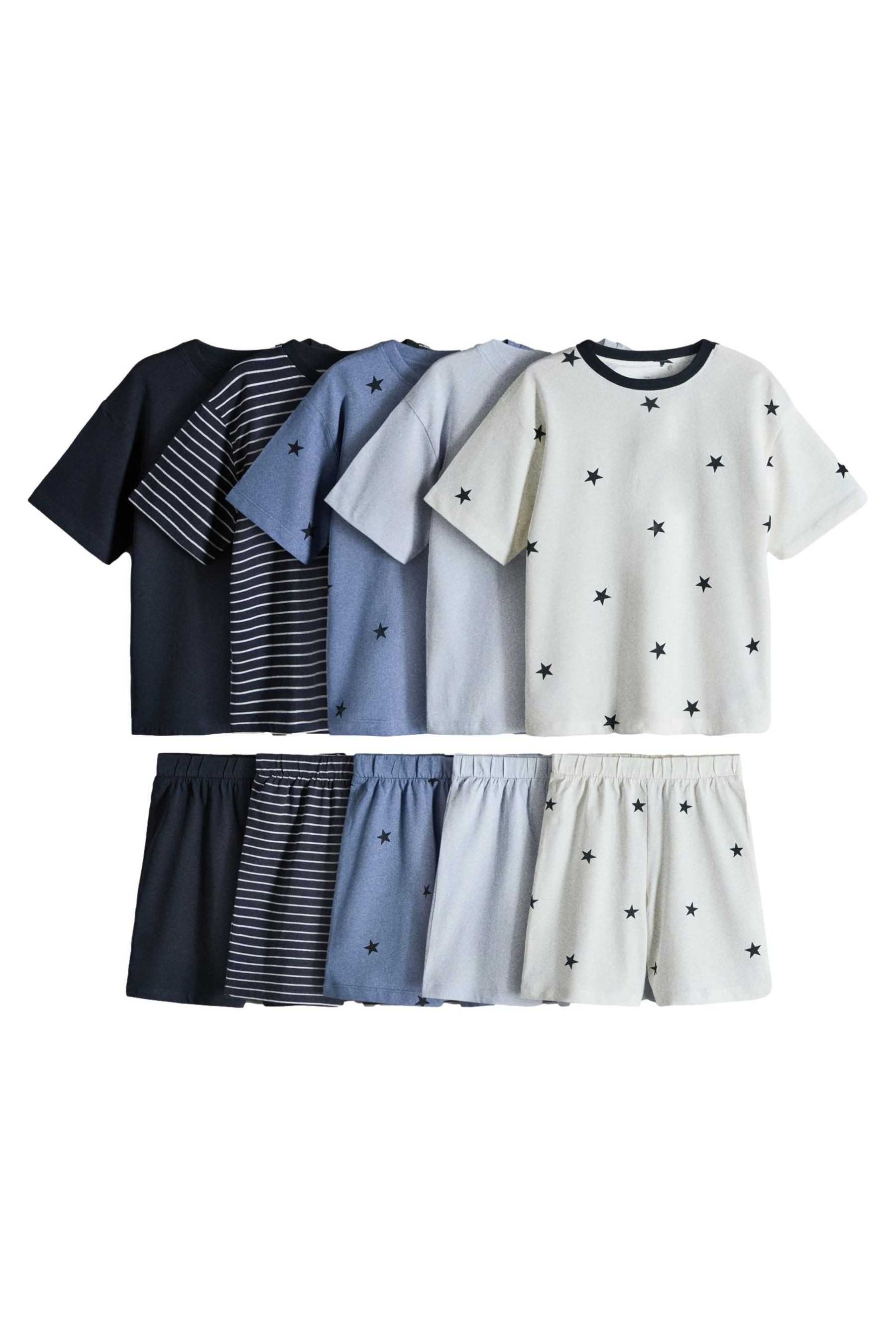 Pyjama The Set Schlafanzug mit T-Shirt + Shorts, 5er-Pack