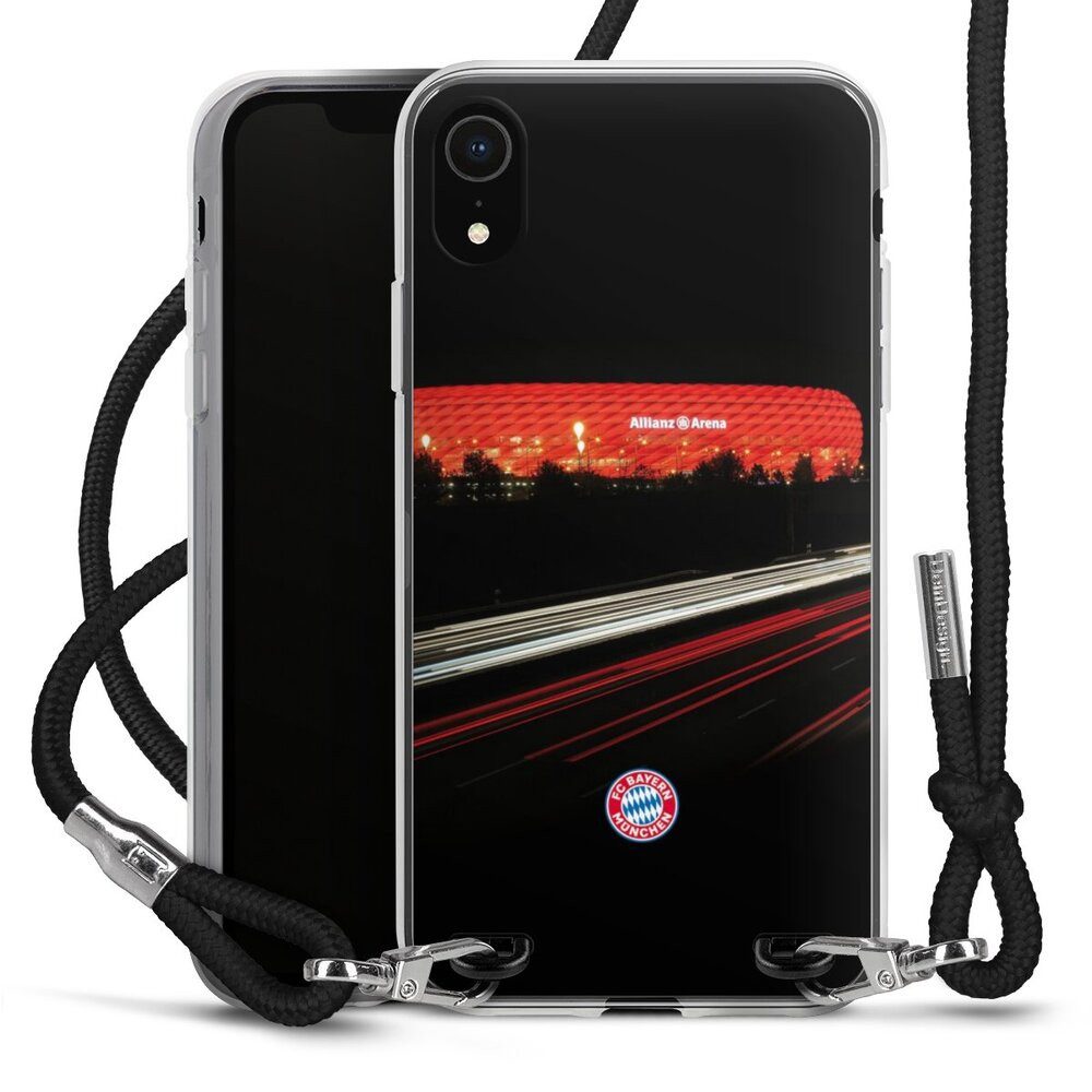 DeinDesign Handyhülle FC Bayern München FCB Stadion FC Bayern München Allianz Arena, Apple iPhone Xr Handykette Hülle mit Band Case zum Umhängen