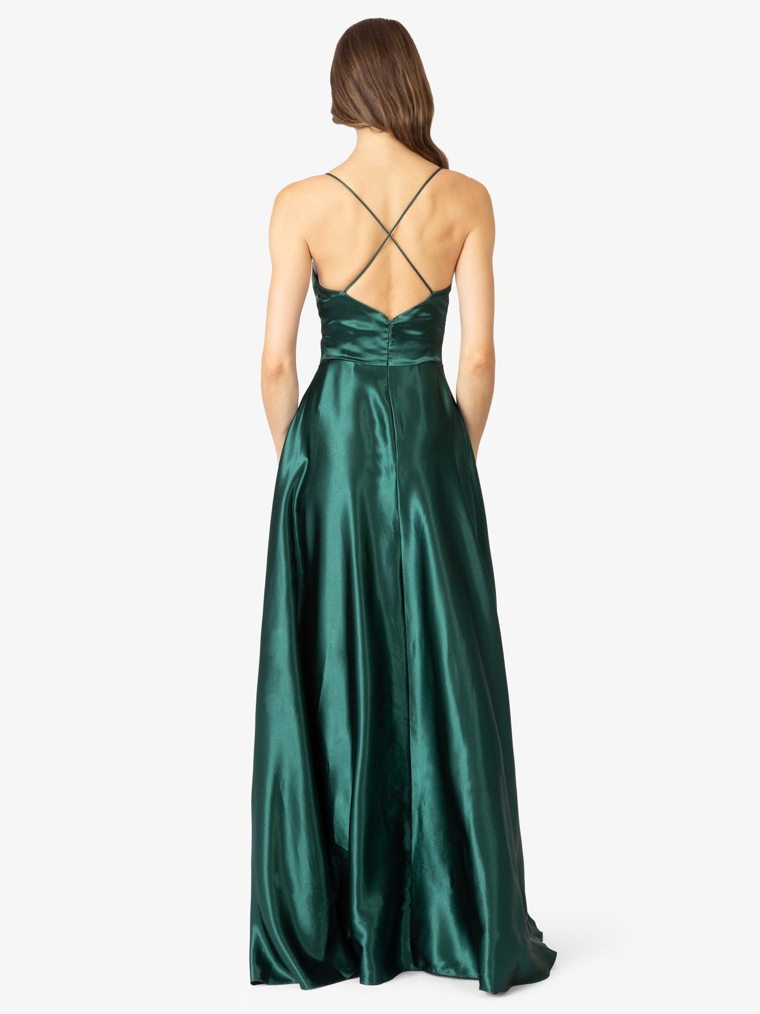 Apart Abendkleid mit emerald elastischer Bündelverarbeitung