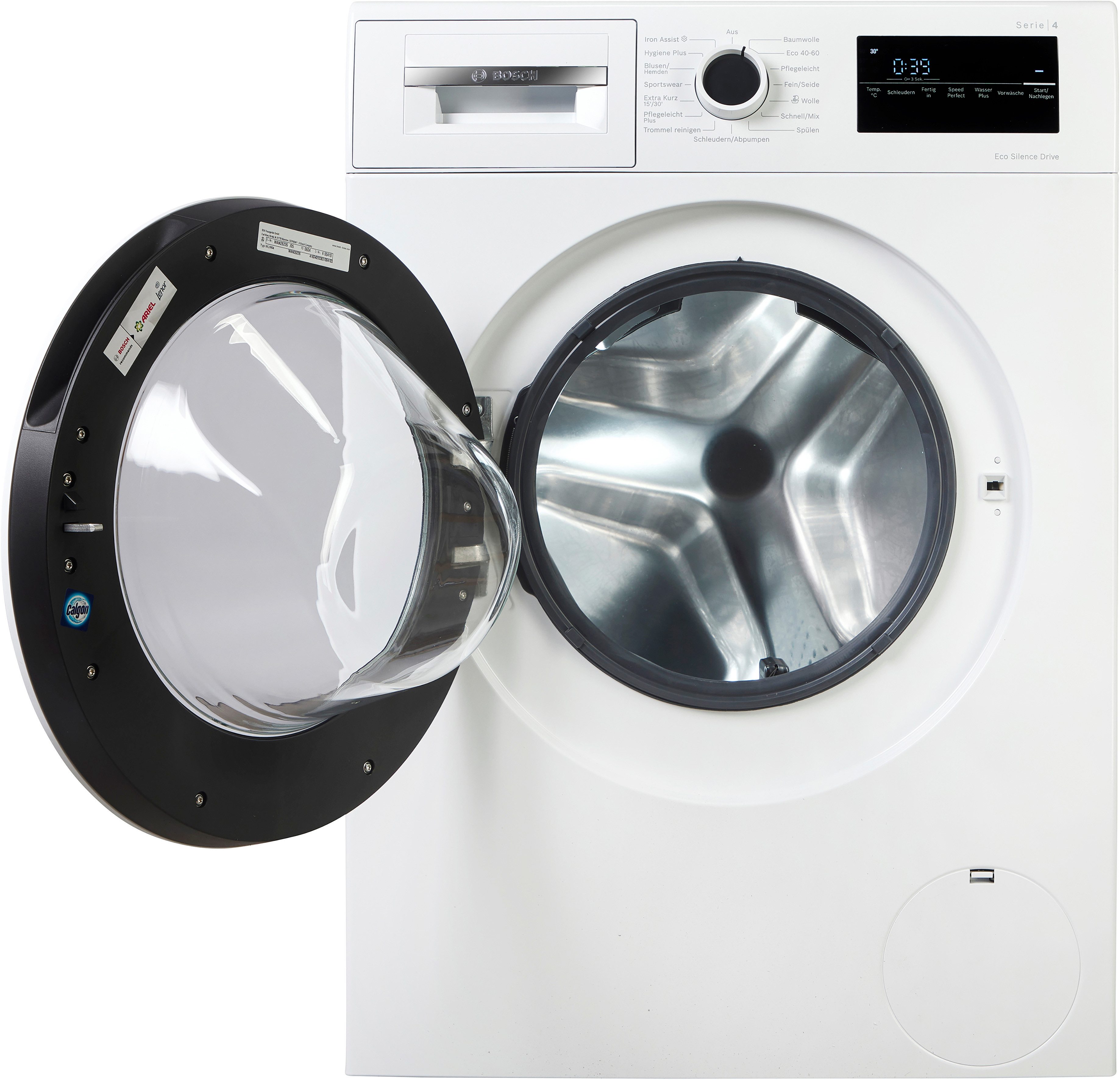 BOSCH Waschmaschine Serie 4 WAN28226, 9 kg, 1400 U/min, Bis zu 50% weniger Knitterfalten dank Iron Assist und EEK A