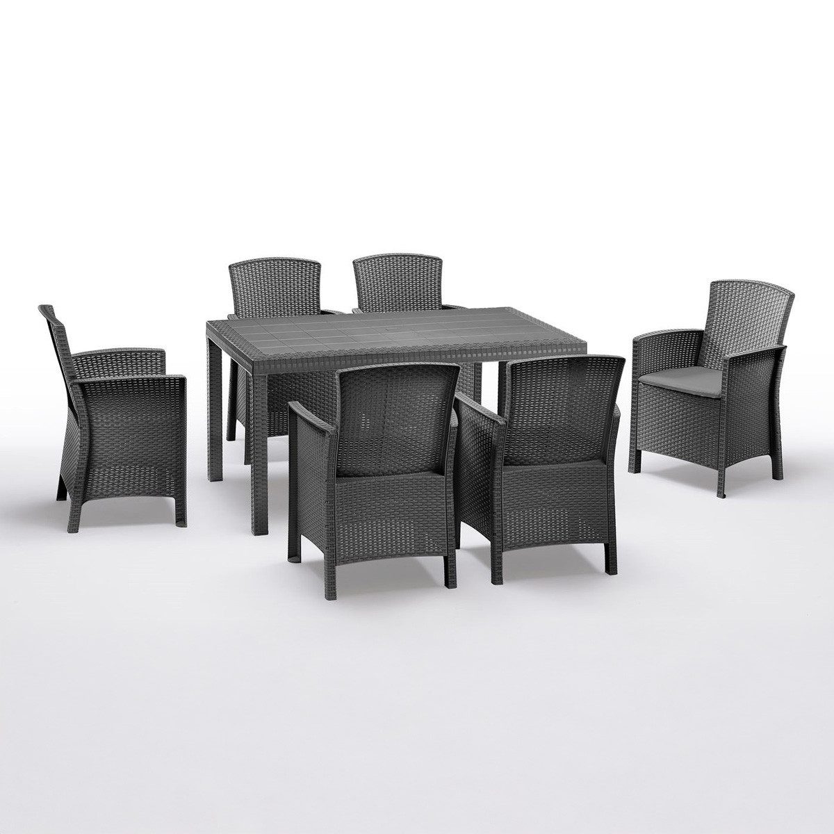 Bica Garten-Essgruppe Essgruppe Lido Esstisch Houston mit 6 Sesseln Gartenm günstig online kaufen