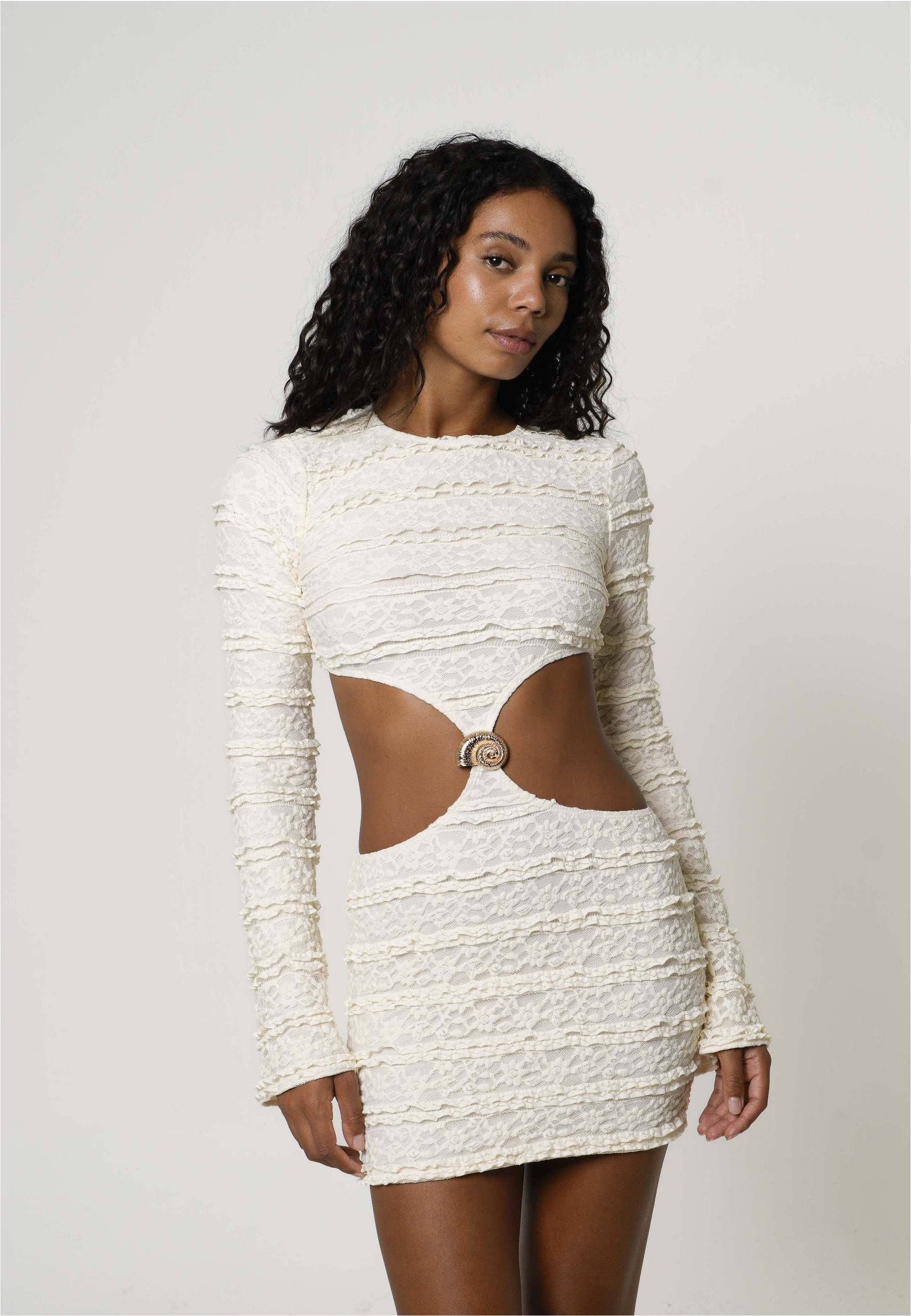 Moda Minx Jerseykleid Lace Nautilus Shell (1-tlg) mit tollem Muschel-Accessoire