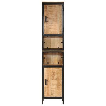 vidaXL Badezimmerspiegelschrank Badschrank 40x27x180 cm Eisen und Massivholz Mango (1-St)