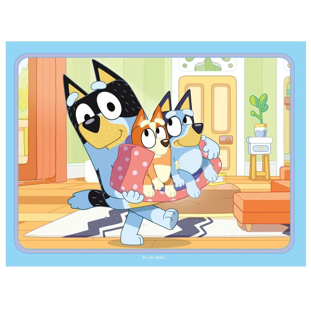 Ravensburger Puzzle 4 in 1 Kinder Puzzle Box Ravensburger Bluey 12, 16, 20, 24 Teile, 24 Puzzleteile