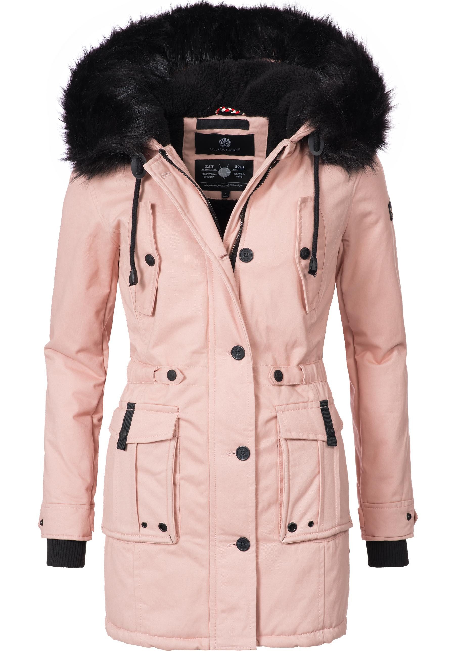 Navahoo Wintermantel Luluna edler Baumwoll Parka günstig online kaufen