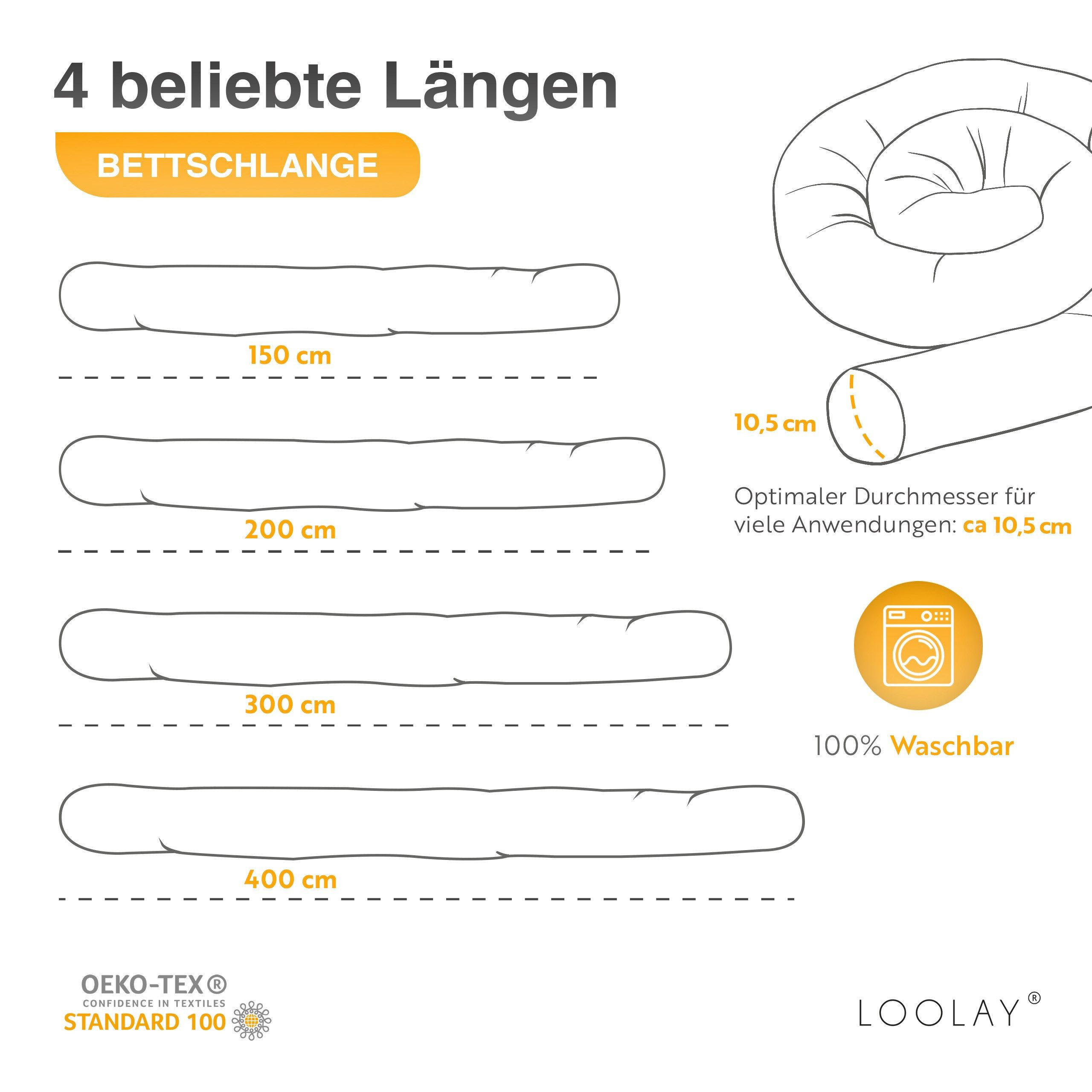 Loolay Nestchenschlange 100% ROSA Baumwolle Multifunktion PREMIUM Bettschlange Stoffschlange, (STAUBROSA Bettumrandung Krabbeldecke Babybett Umrandung Schlange  – Bild 4 von 5