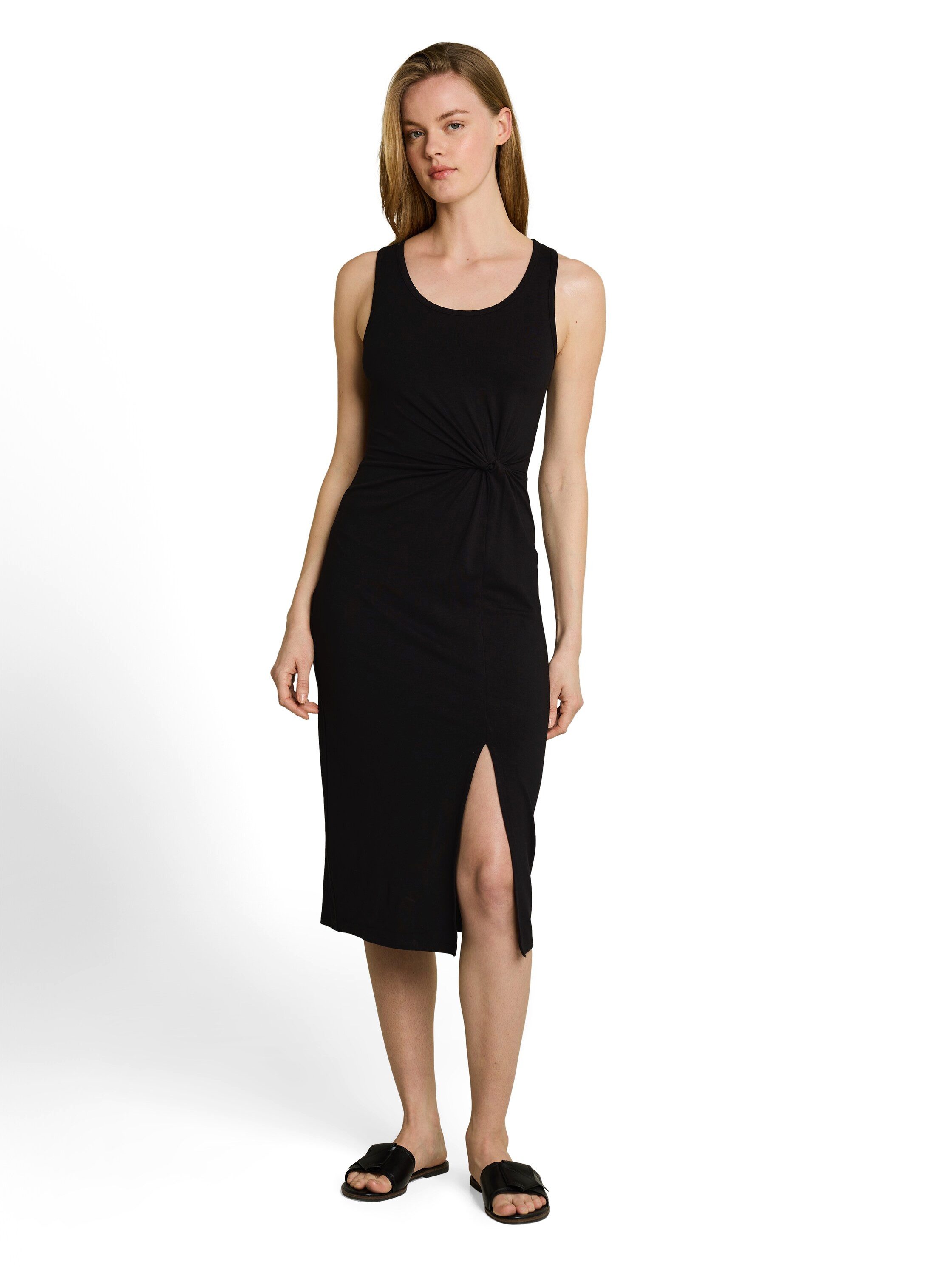 TOM TAILOR Denim Trägerkleid Ärmelloses Sommerkleid mit Schlitz