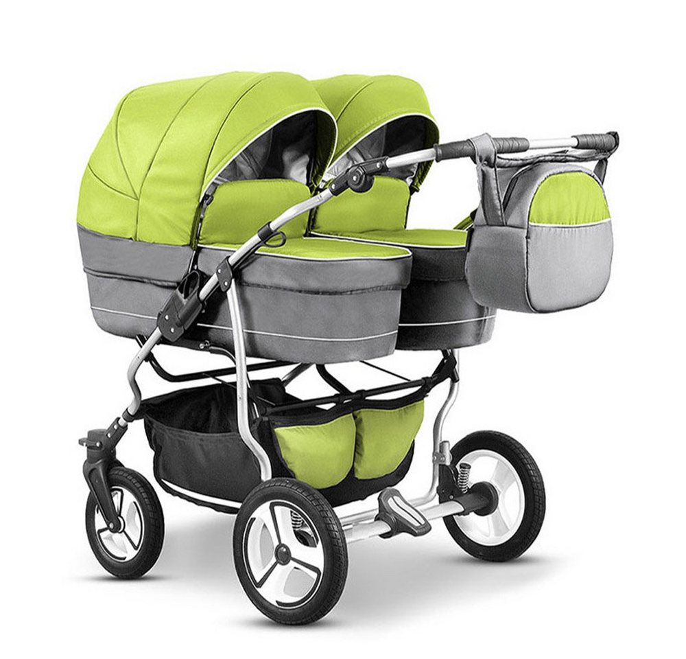 Thumbnail - BabyMerc Zwillingswagen Twin Star 5 in 1 inkl. Sportsitze, Autositze und Isos in 16 Farben