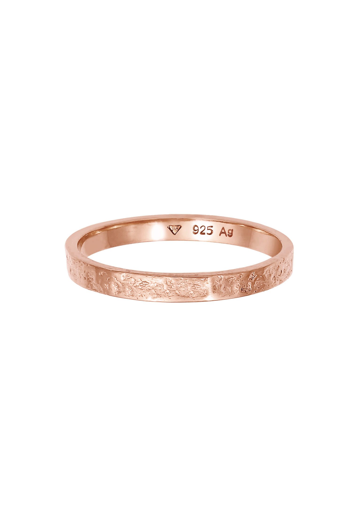 Elli Fingerring Bandring Partnerring Basic Organic Look 925 Silber