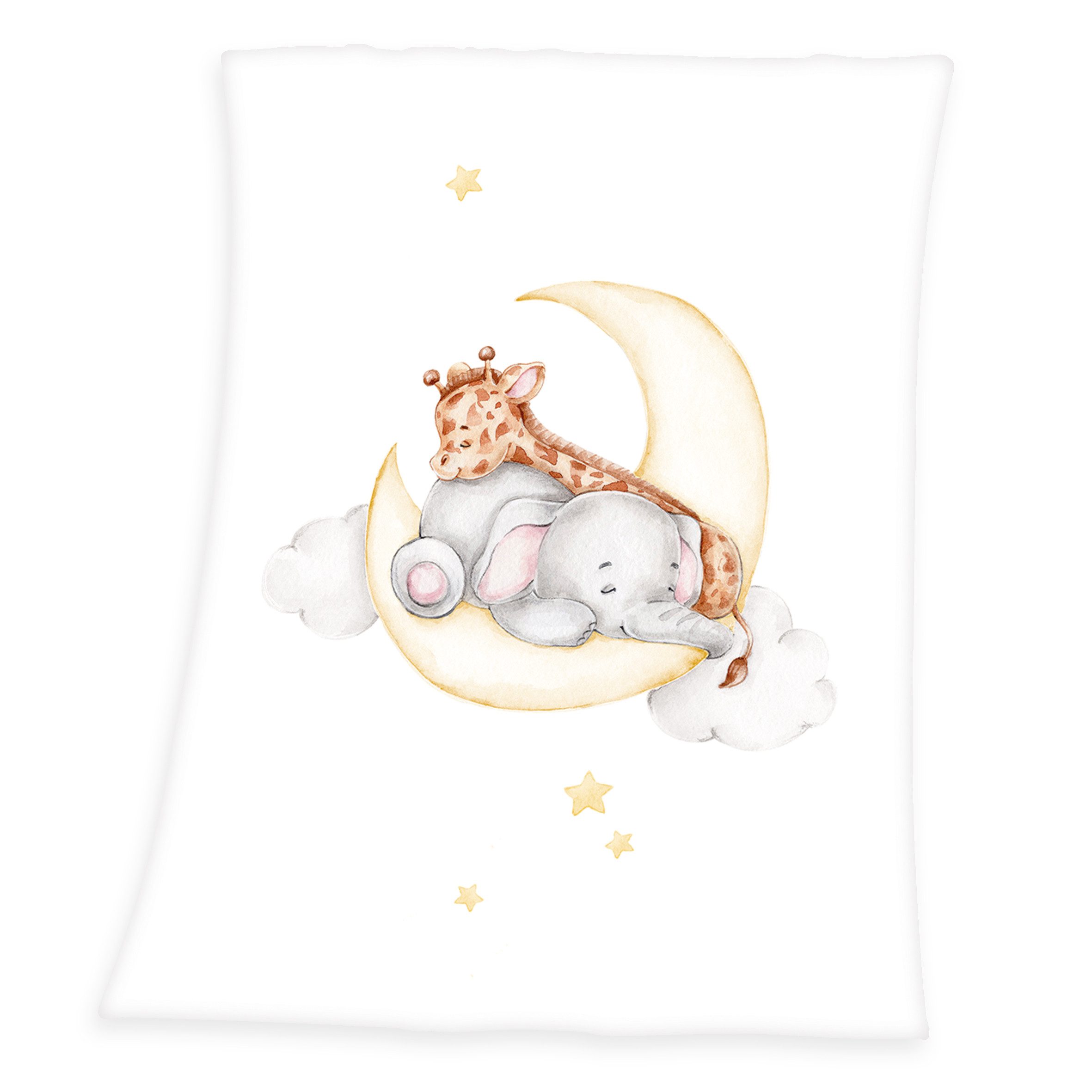 Babydecke Sleeping on the moon Microfaserflausch-Decke günstig online kaufen
