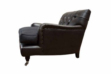 JVmoebel Chesterfield-Sessel, Sessel Wohnzimmer Chesterfield Klassisch Design 1.5 Sitzer Leder