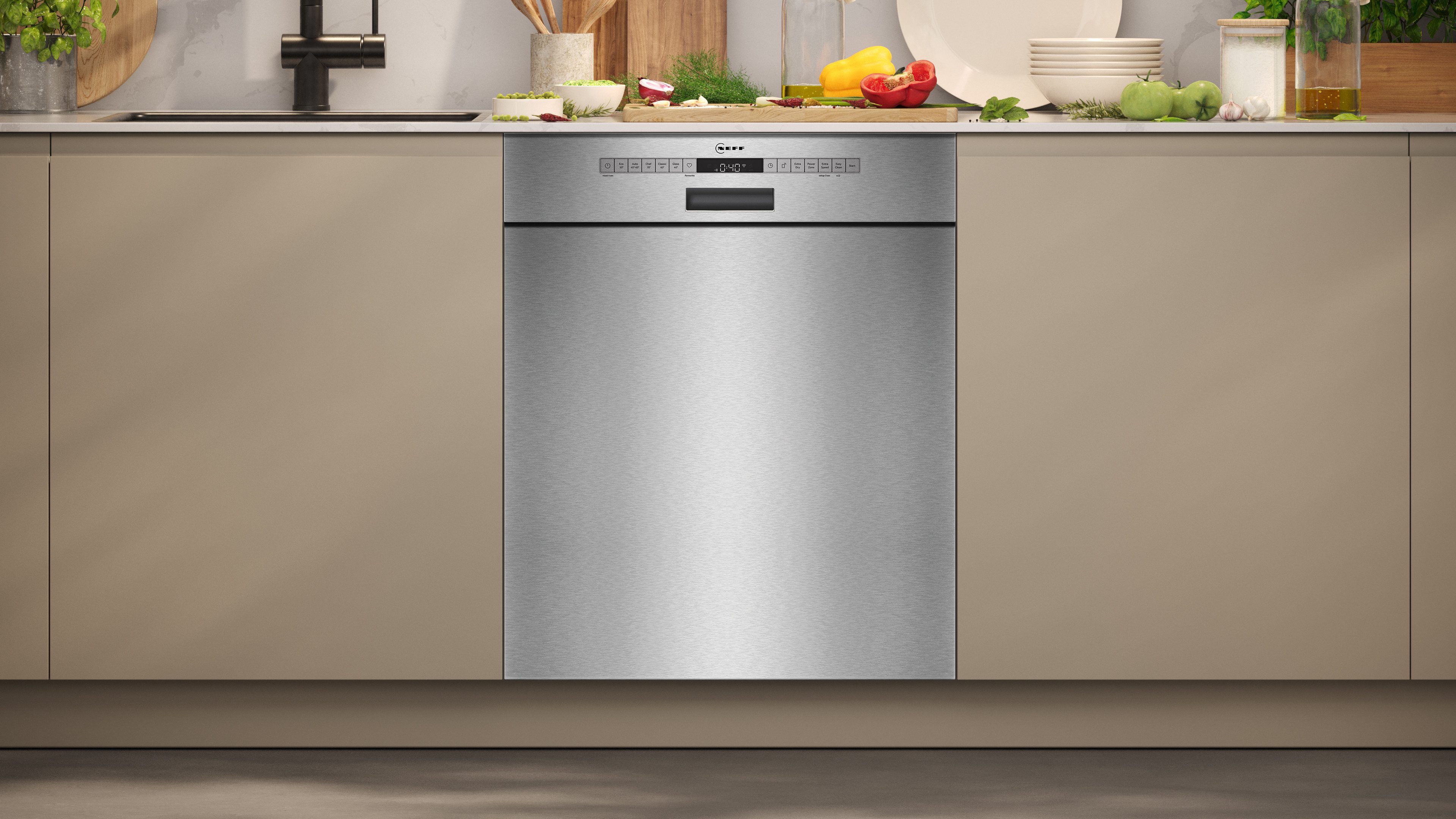 NEFF Unterbaugeschirrspüler N 50 S125HCS03E, 14 Maßgedecke