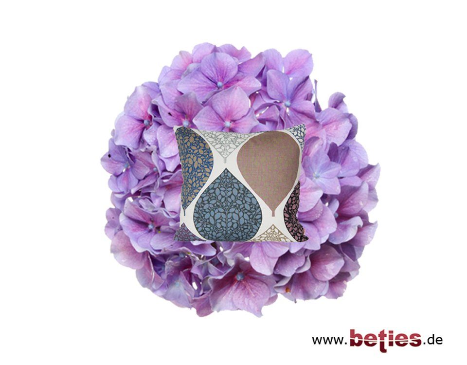 beties Kissenbezug Momente, (1 Stück), Nackenrollen-Bezug ca. 15x40 cm Deko (Hortensie) – Bild 3 von 5