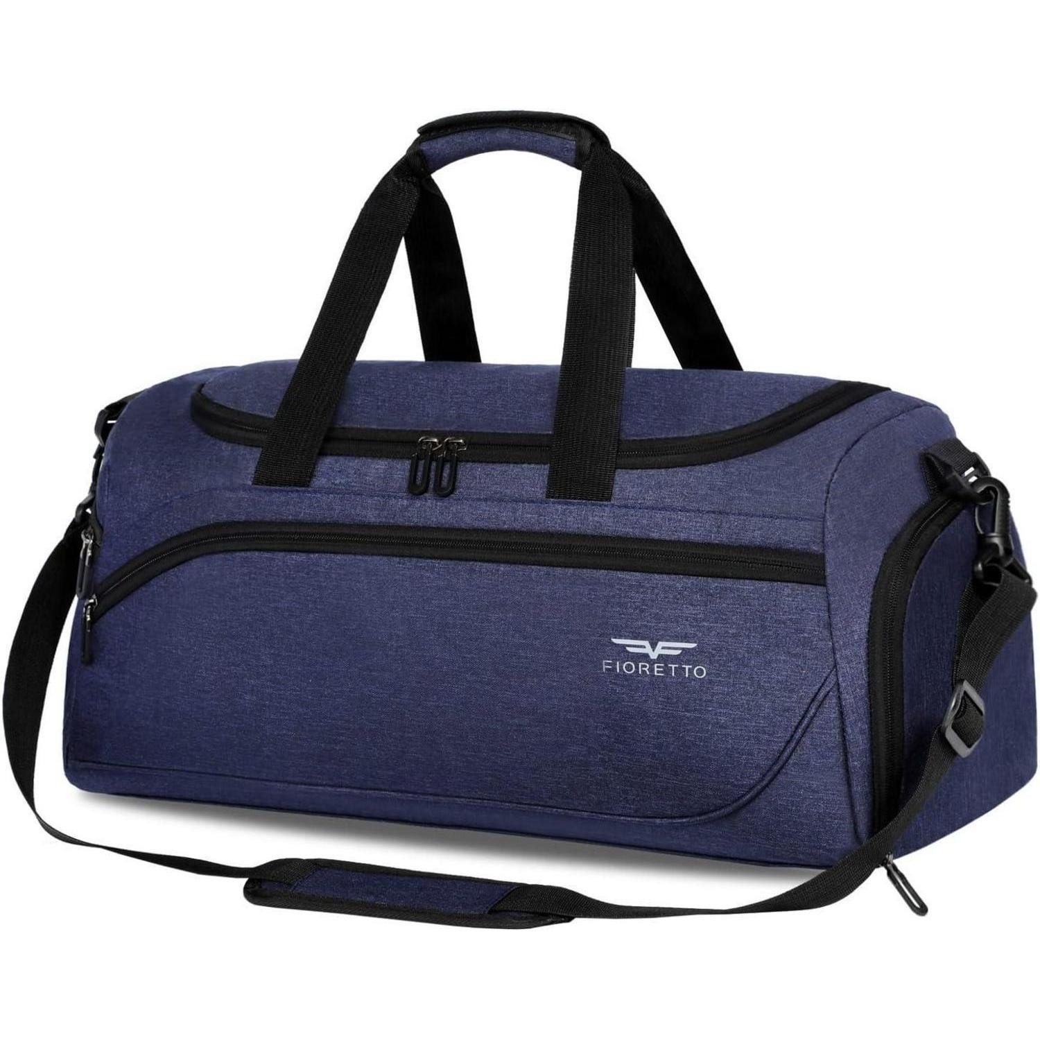 LuxusKollektion Reisetasche Sporttasche 50L Reisetasche Schuhfach Nassfach Wasserdicht 50l-blau