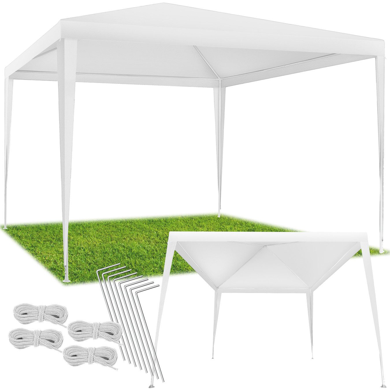 tectake Pavillon Terrassenüberdachung Kara 3x3 m, günstig online kaufen