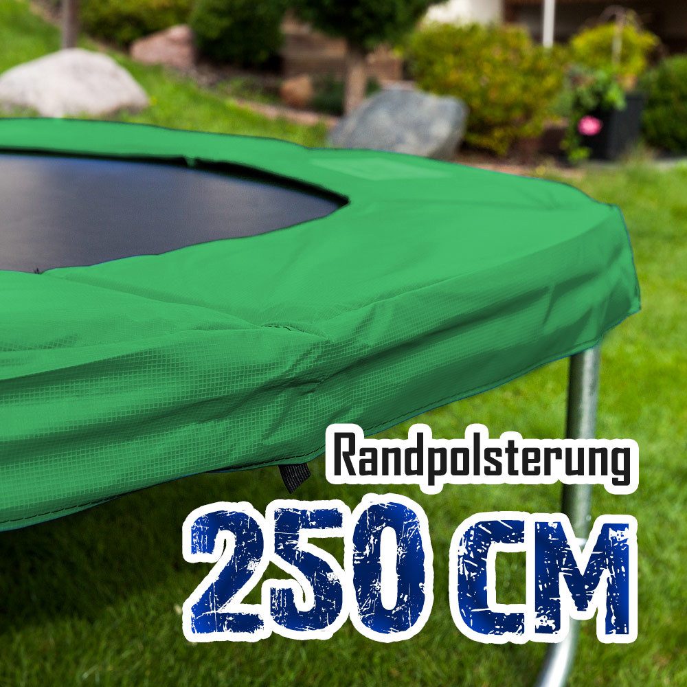 Trampolin-King Trampolin-Randabdeckung Randabdeckung für 250cm Trampolin, Dunkelgrün (MS-16498)