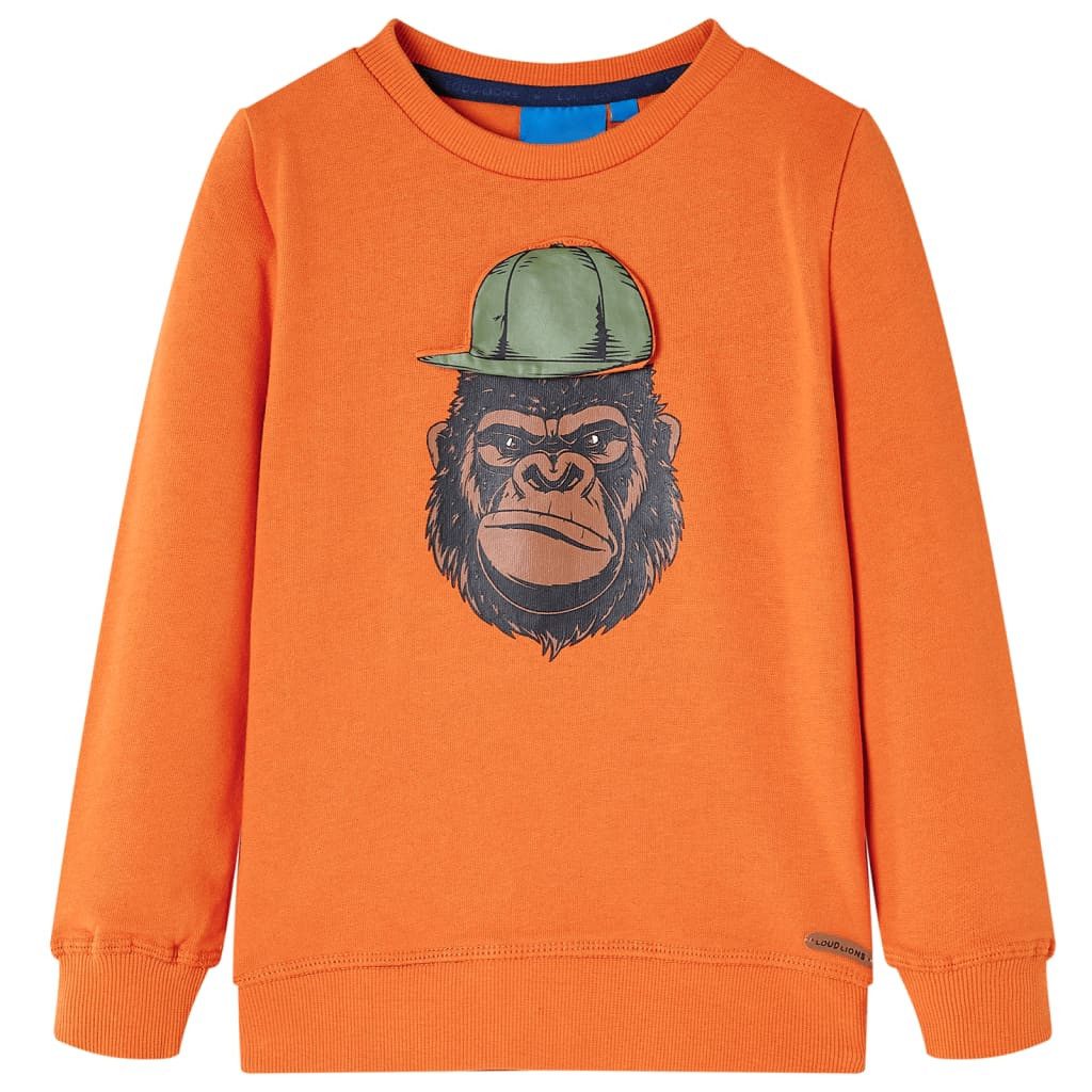 vidaXL Sweatshirt Kinder-Sweatshirt Dunkelorange 92