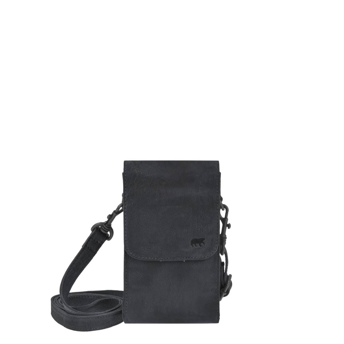 Bear Design Umhängetasche "Robbie" Damen Handytasche zum Umhängen Leder groß, trendige Tasche mit vielen Fächern, auch als Handy Gürteltasche