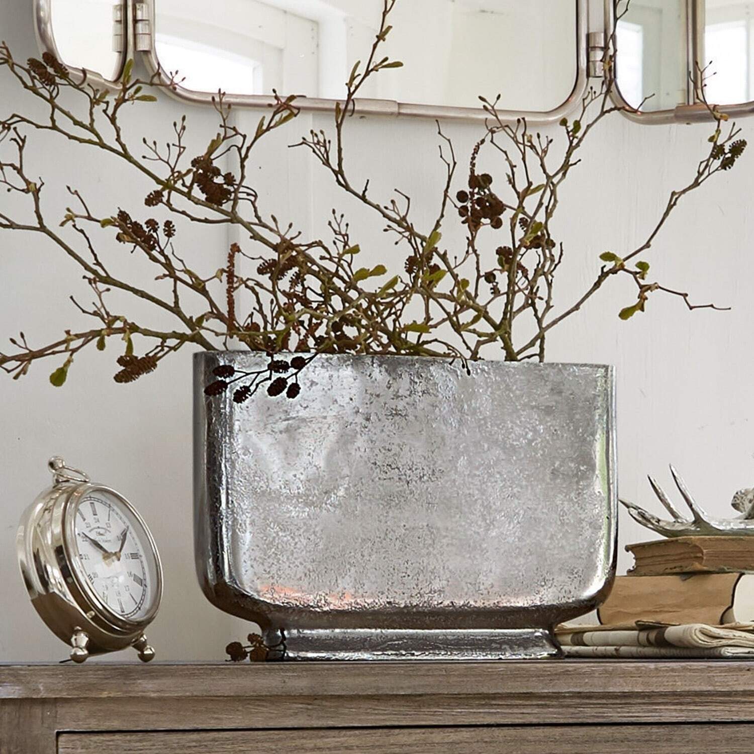 Mirabeau Tischvase Vase Tabita silber