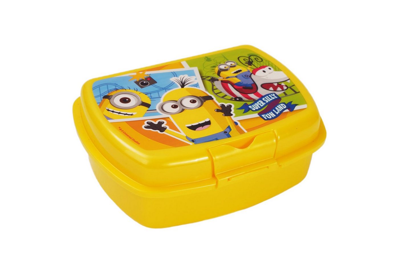 POS Lunchbox Minions Kinder Brotdose Lunch-Box Brot-Büchse, Kunststoff, Brot-Büchse lebensmittelecht und BPA-frei, Clipverschluss