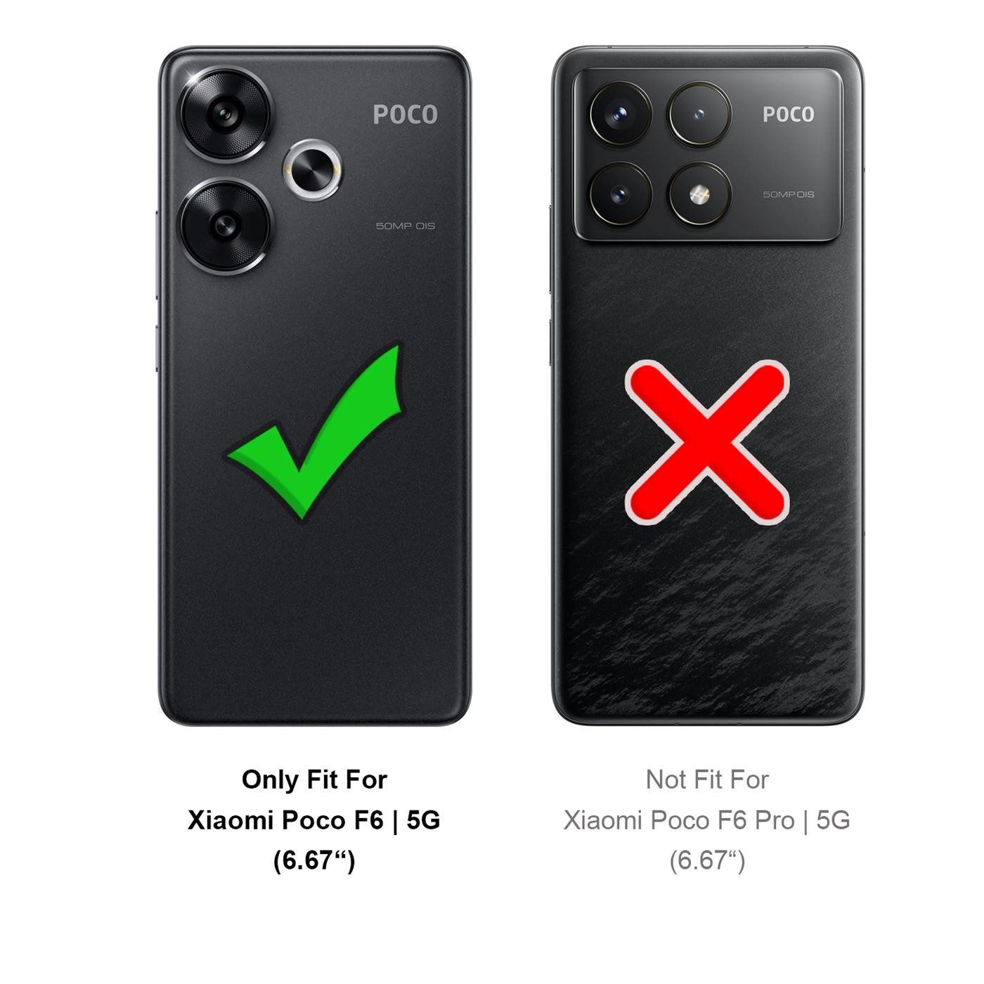 CoolGadget Handyhülle Transparent Ultra Slim Case für Xiaomi Poco F6 6,67 Zoll, Silikon Hülle Dünne Schutzhülle für Poco F6 Hülle