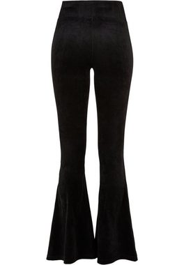 URBAN CLASSICS Leggings Damen Ladies High Waist Rib Velvet Flared Leggings (1-tlg)