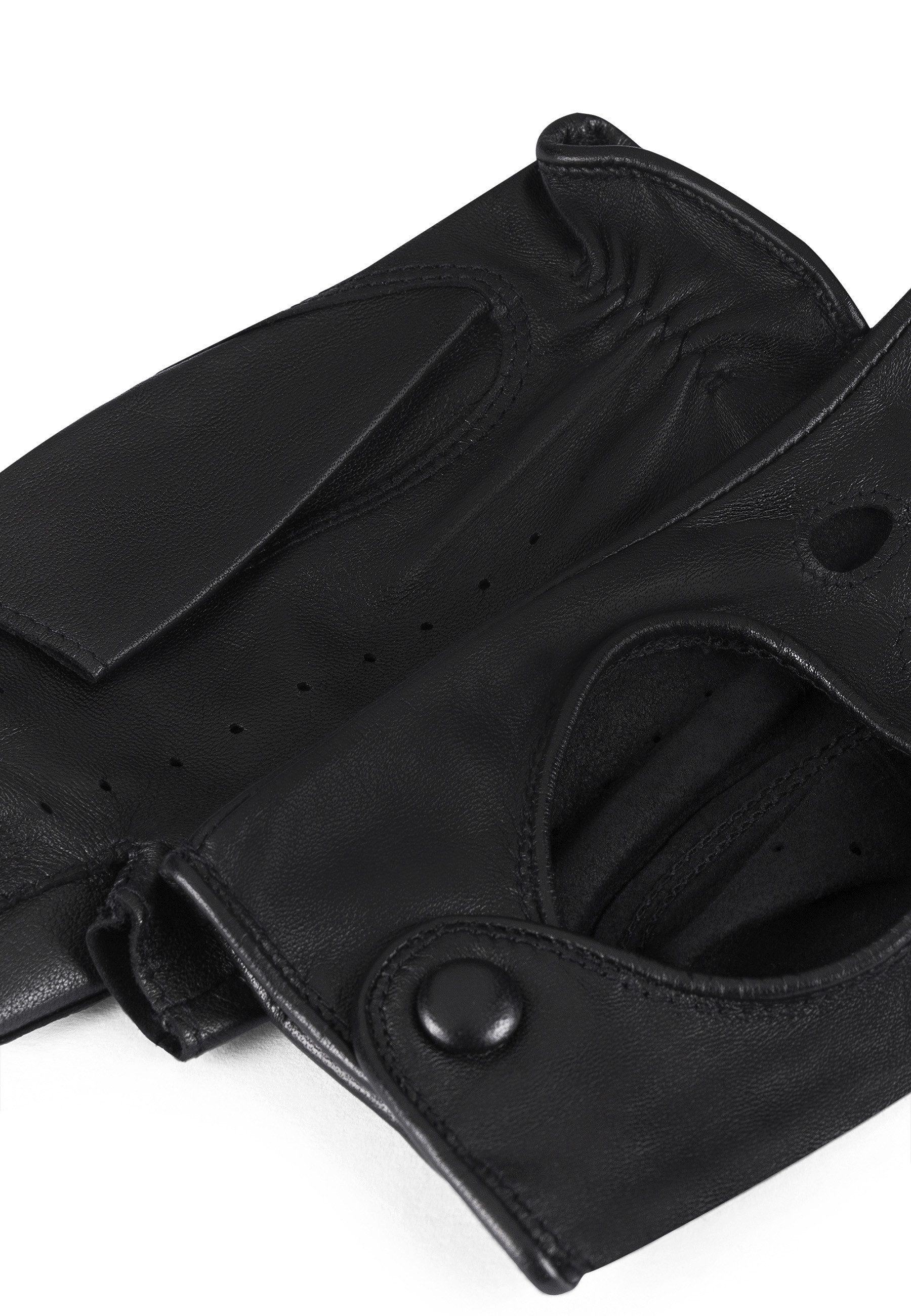 Roeckl Lederhandschuhe FLORENZ AUTOFAHRER Autofahrerhandschuhe mit Druckknopf