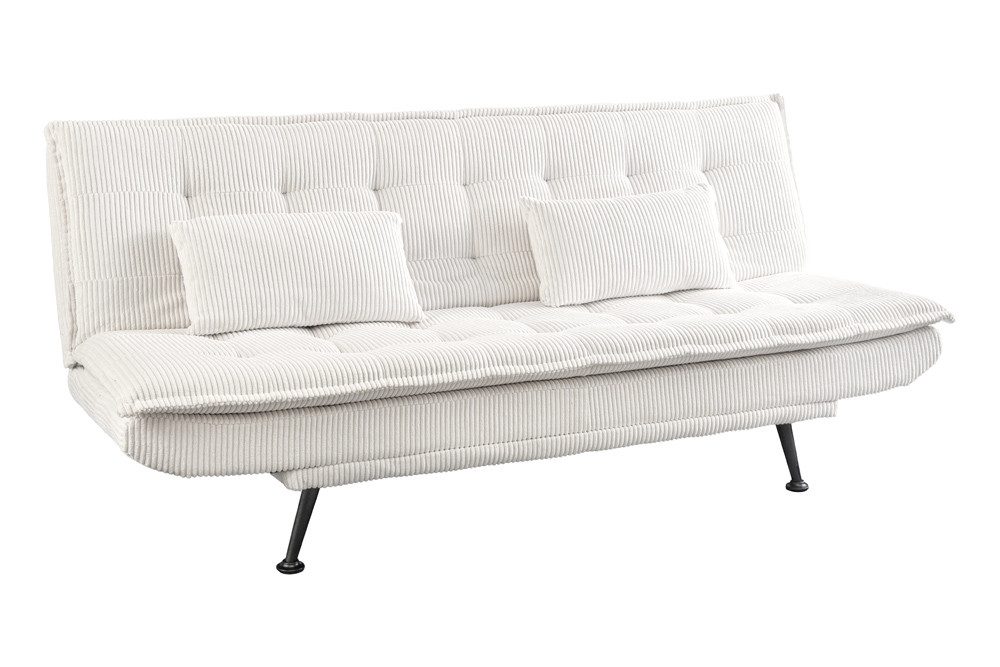 riess-ambiente Schlafsofa JAZZ 190cm beige – 3-Sitzer Sofa mit Bettfunktion, Cordbezug, modern, Einzelartikel 1 Teile, komfortable Ausziehcouch mit Polsterung – – Bild 2 von 5