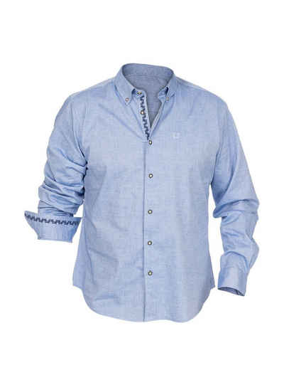 KRÜGER MADL & BUAM Trachtenhemd Hemd 911265-000-8 blau (Perfekt Fit)
