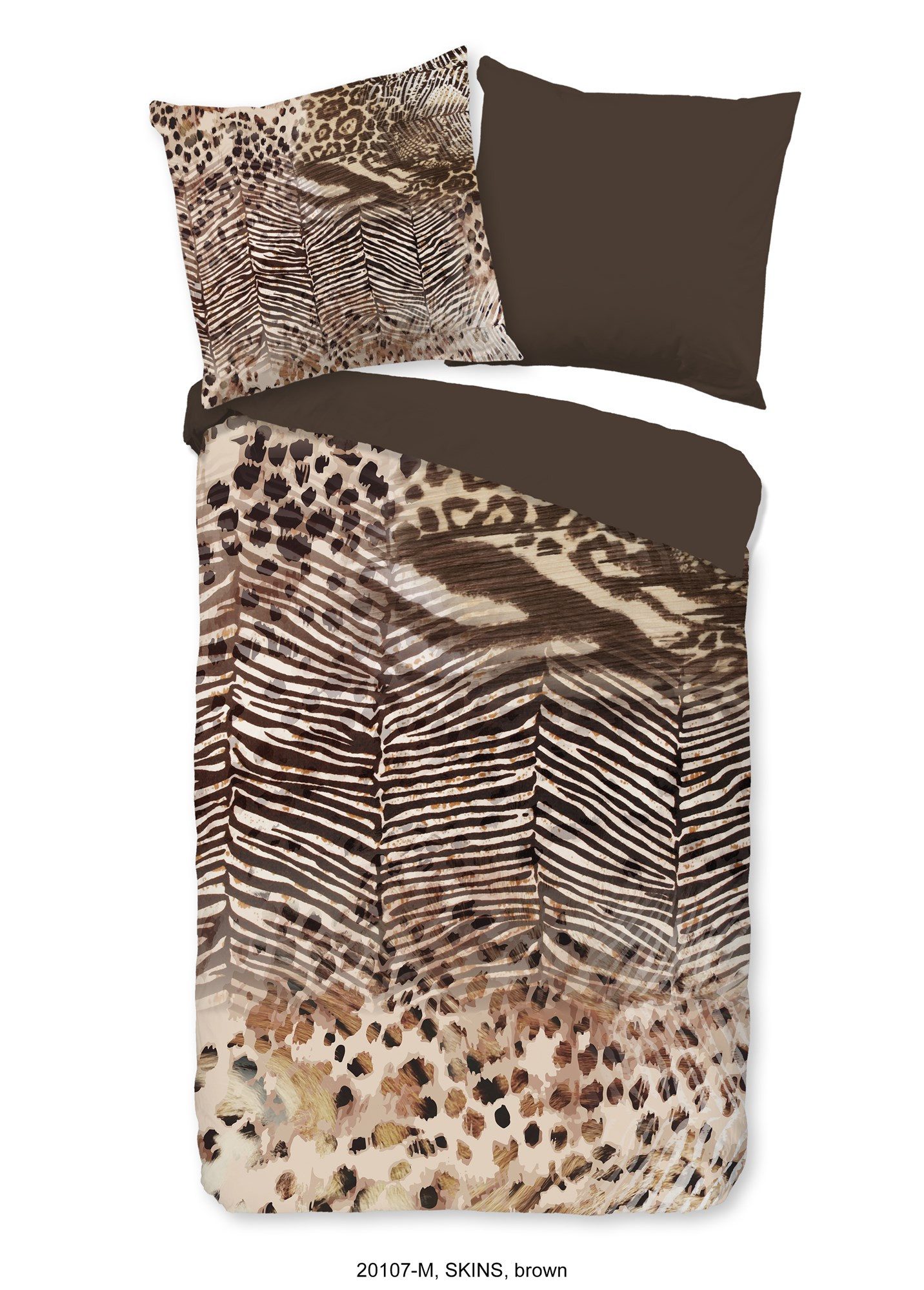 PURE luxury collection Bettwäsche Wendebettwäsche Skins Bettwäsche-Set Bettbezug & Kissenbezüge, Microfaser, 2 teilig