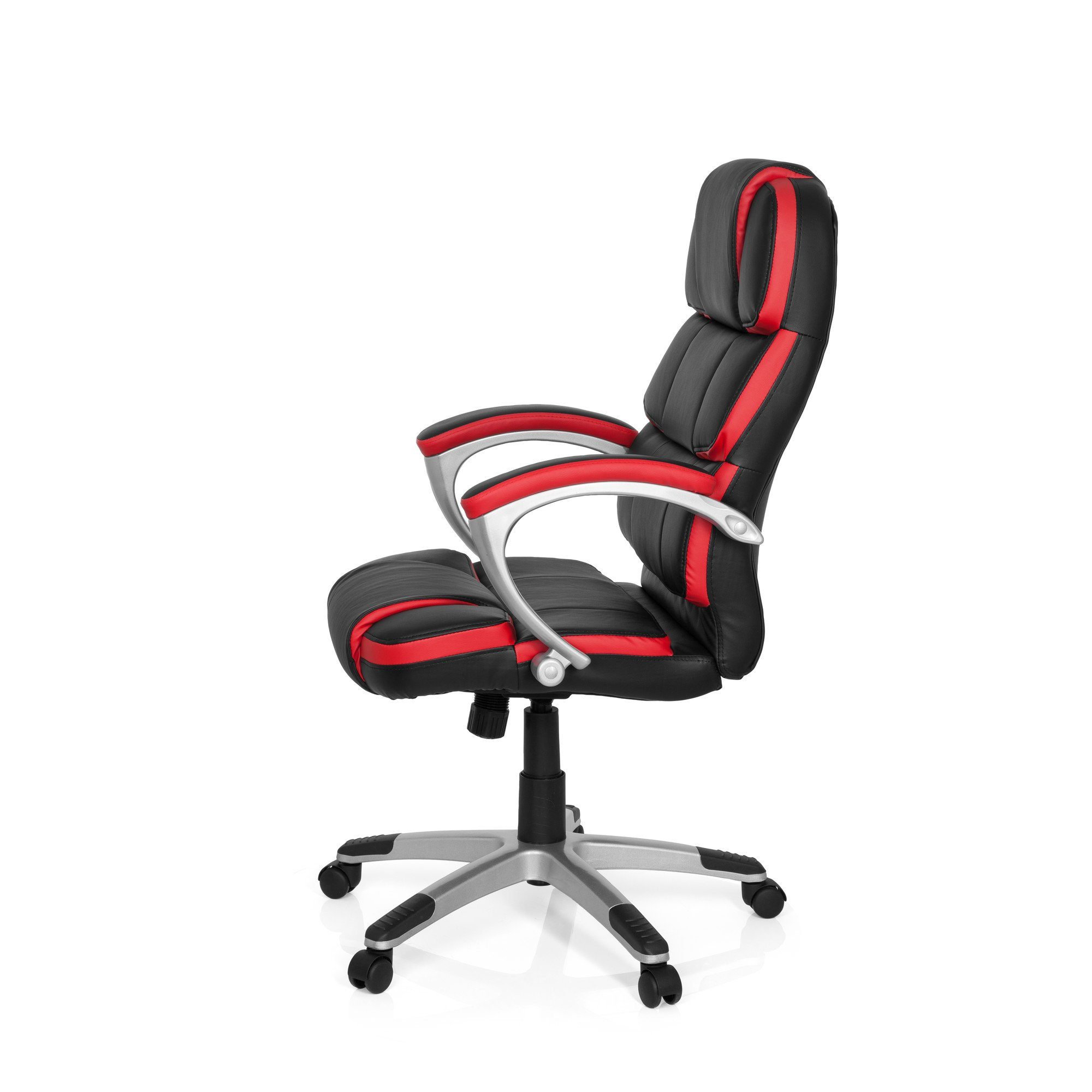 (1 Schwarz/Rot ergonomisch Bürostuhl BY Gaming Drehstuhl St), MyBuero PRO GAMING Gamingstuhl Kunstleder 100