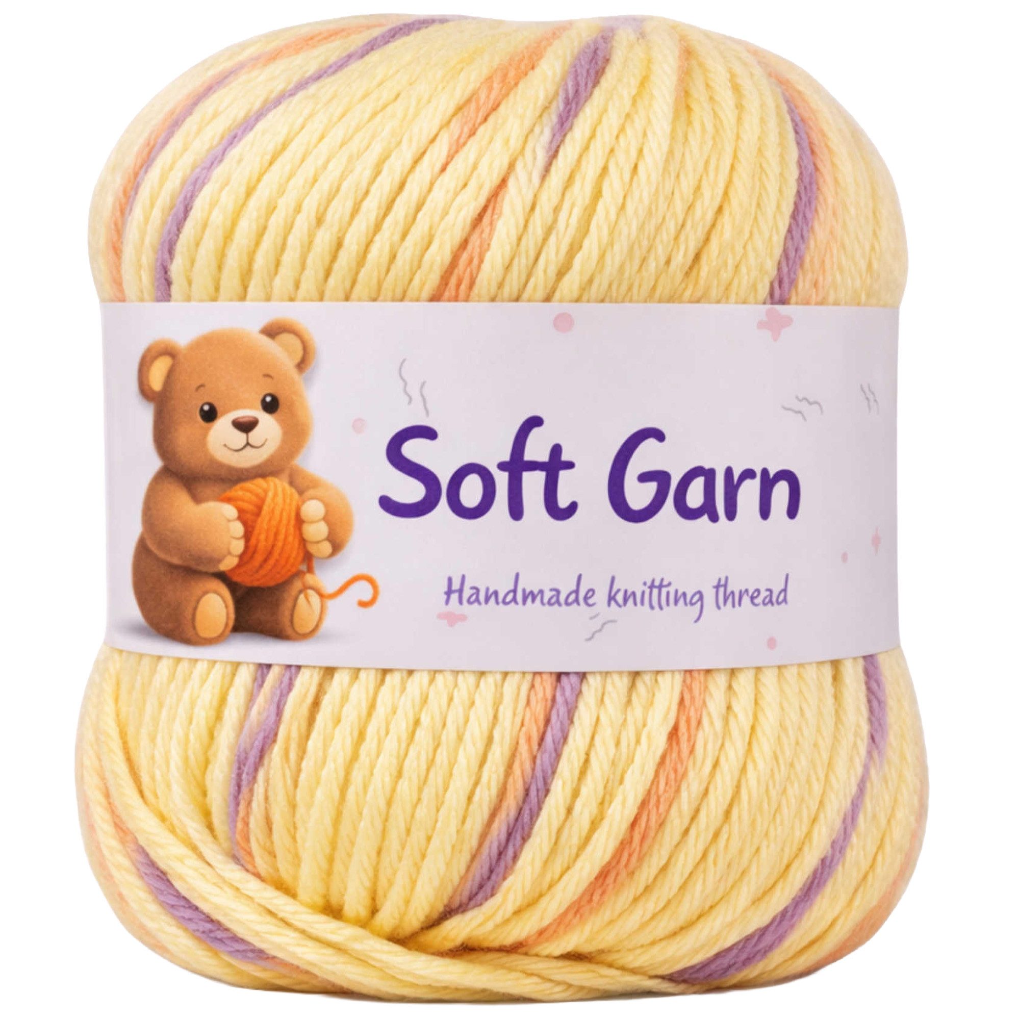 INDIGOS UG Acrylgarn 6-fach 10x50g = 500g Strickgarn Set - selbststreifendes Garn Häkelwolle