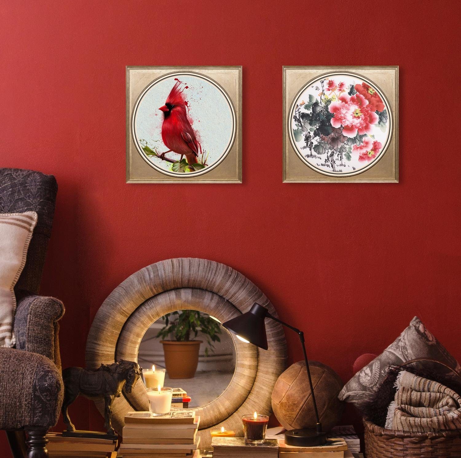queence Acrylglasbild »Rote Blüten«-HomeTrends
