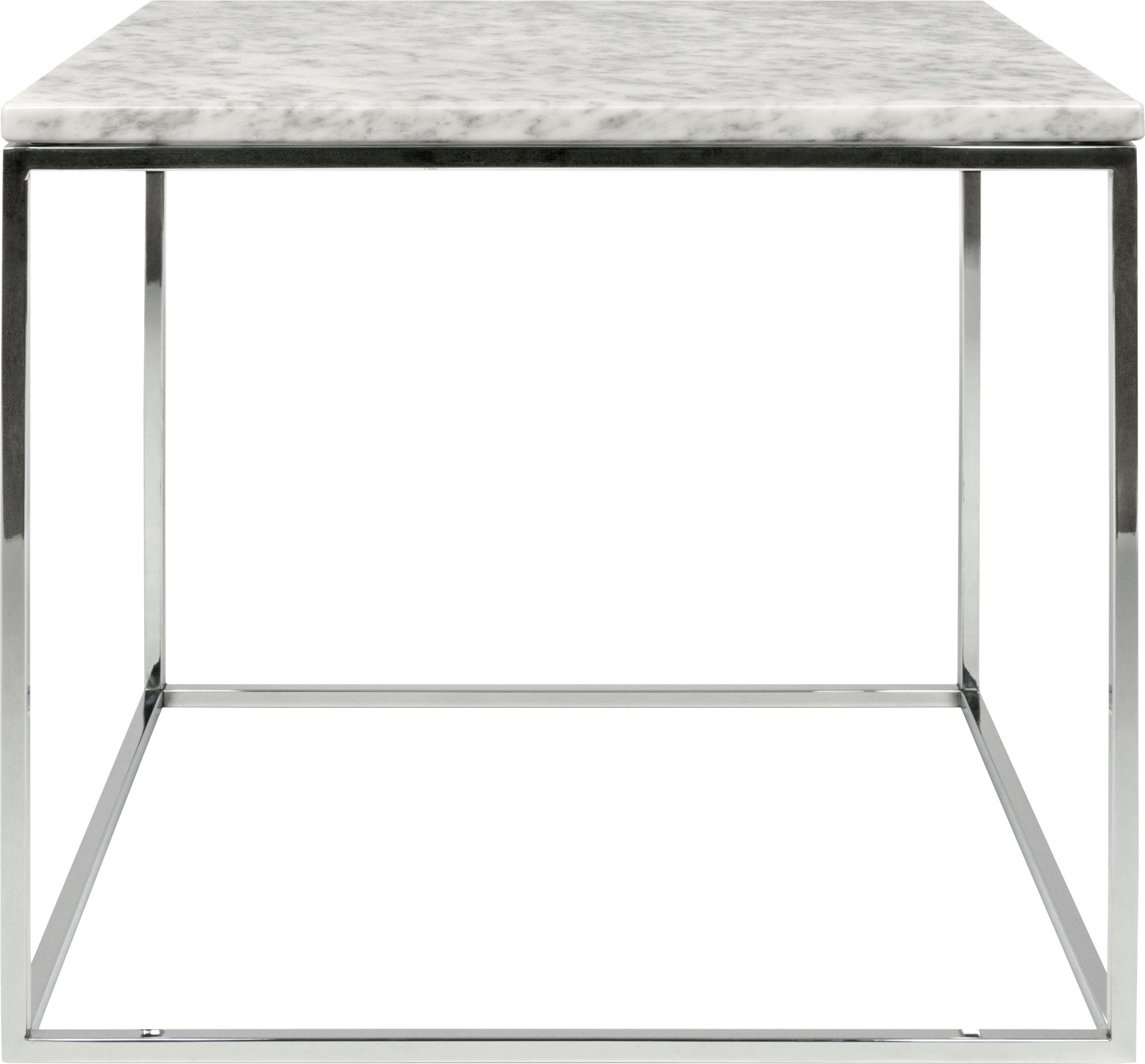 TemaHome Couchtisch »Gleam«, mit Mamorplatte und silbernen Chromegestell, Breite 50 cm-kaufen