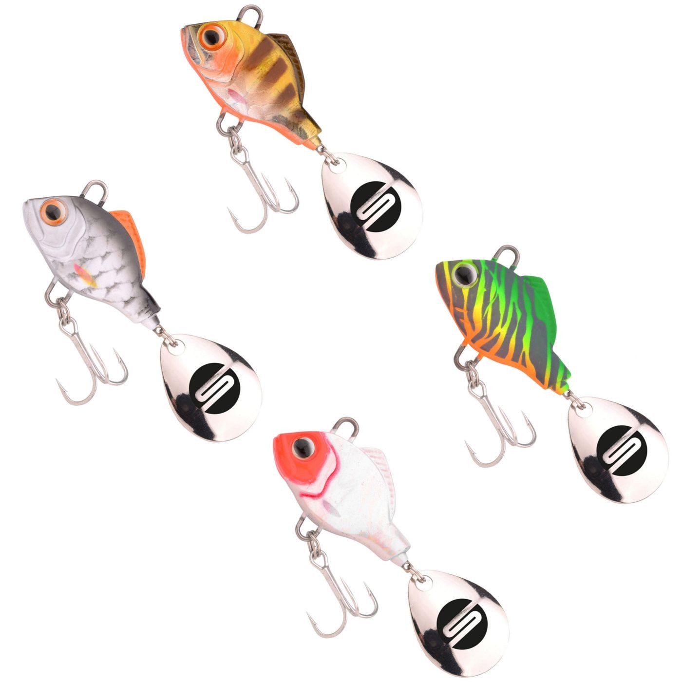 SPRO Kunstköder 4 Spro ASP Jiggin Spinner 28g - Raubfischköder Set