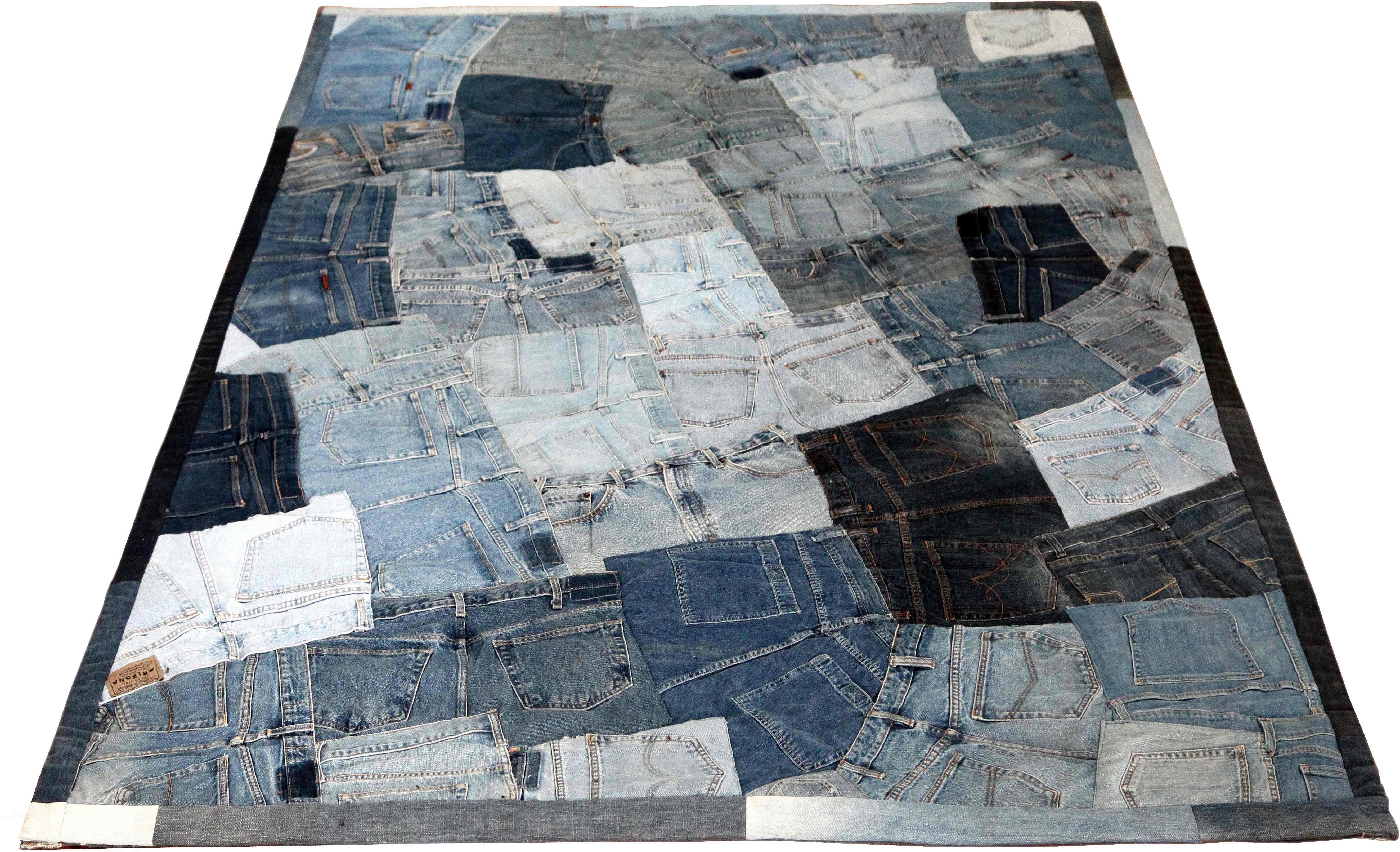 Teppich »Snotri«, , rechteckig, Höhe 5 mm, Jeansflicken Teppich »Snotri«, , rechteckig, Höhe 5 mm, Jeansflicken