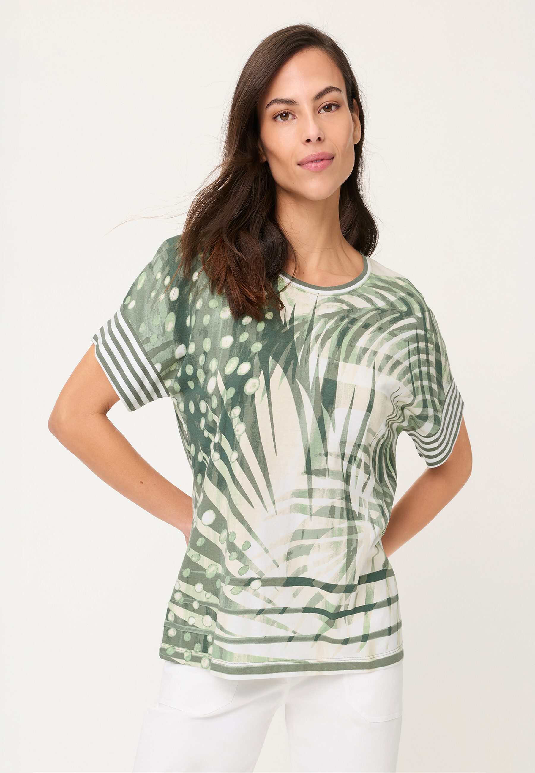 Olsen T-Shirt Shirt mit Panneaux-Dessin