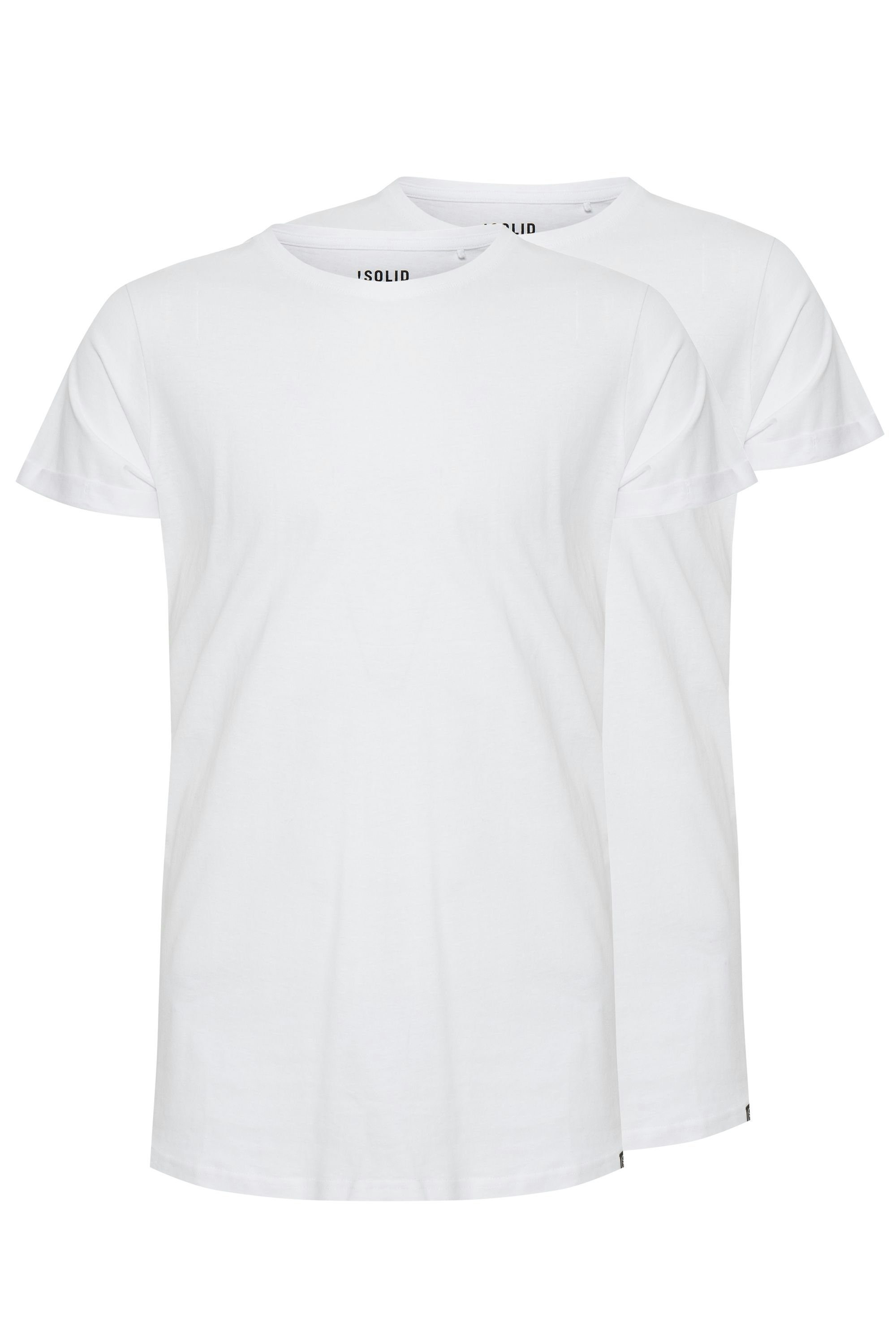 T-Shirt !Solid im Longshirt 2er-Pack (0001) White SDLongo