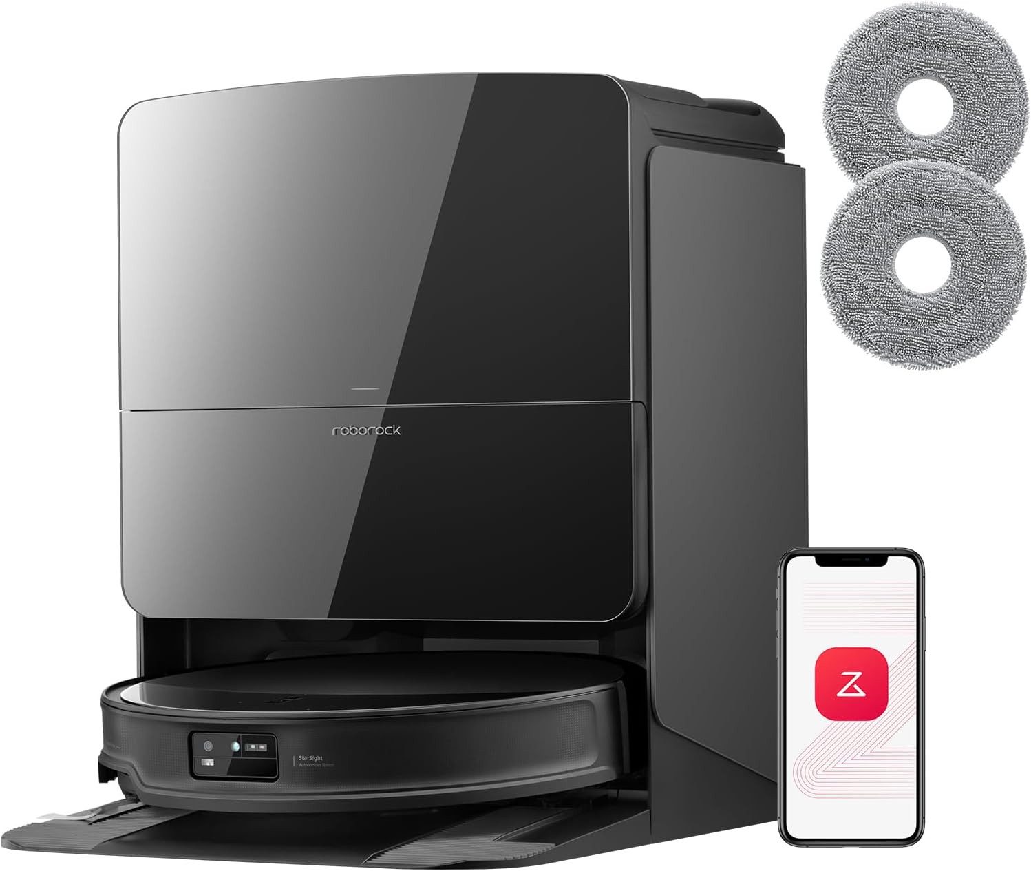 Roborock Saugroboter Saros 10R (Upgrade von S8 MaxV Ultra)22000 Pa mit Wischfunktion, 7,98cm Ultra-Slim Design,StarSight System 2.0, Zero-Tangle System