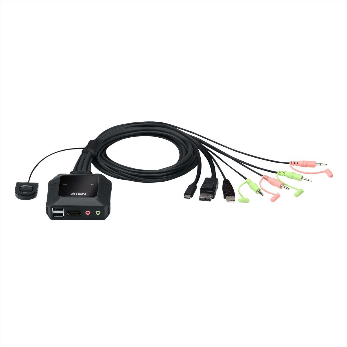 CS52DP 2-Port USB-C DP Hybrid Kabel KVM Switch Computer-Adapter