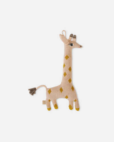 OYOY Kuscheltier Guggi Giraffe Stofftier - Dekokissen Giraffe Kinder kuschelig, aus Baumwolle - 32x17 cm