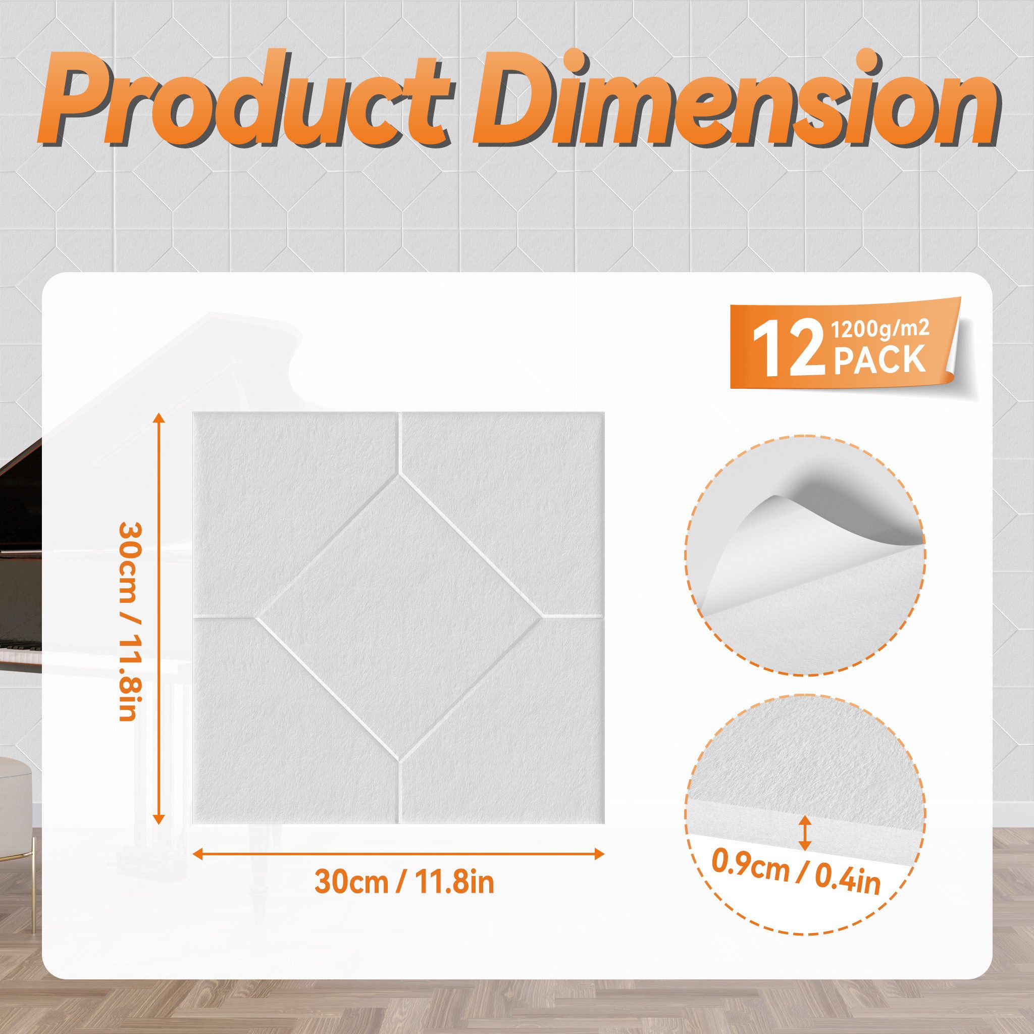 FIVMEN Wandpaneel Akustikpaneele Wand Selbstklebend Schalldämmung 3D Wandve günstig online kaufen