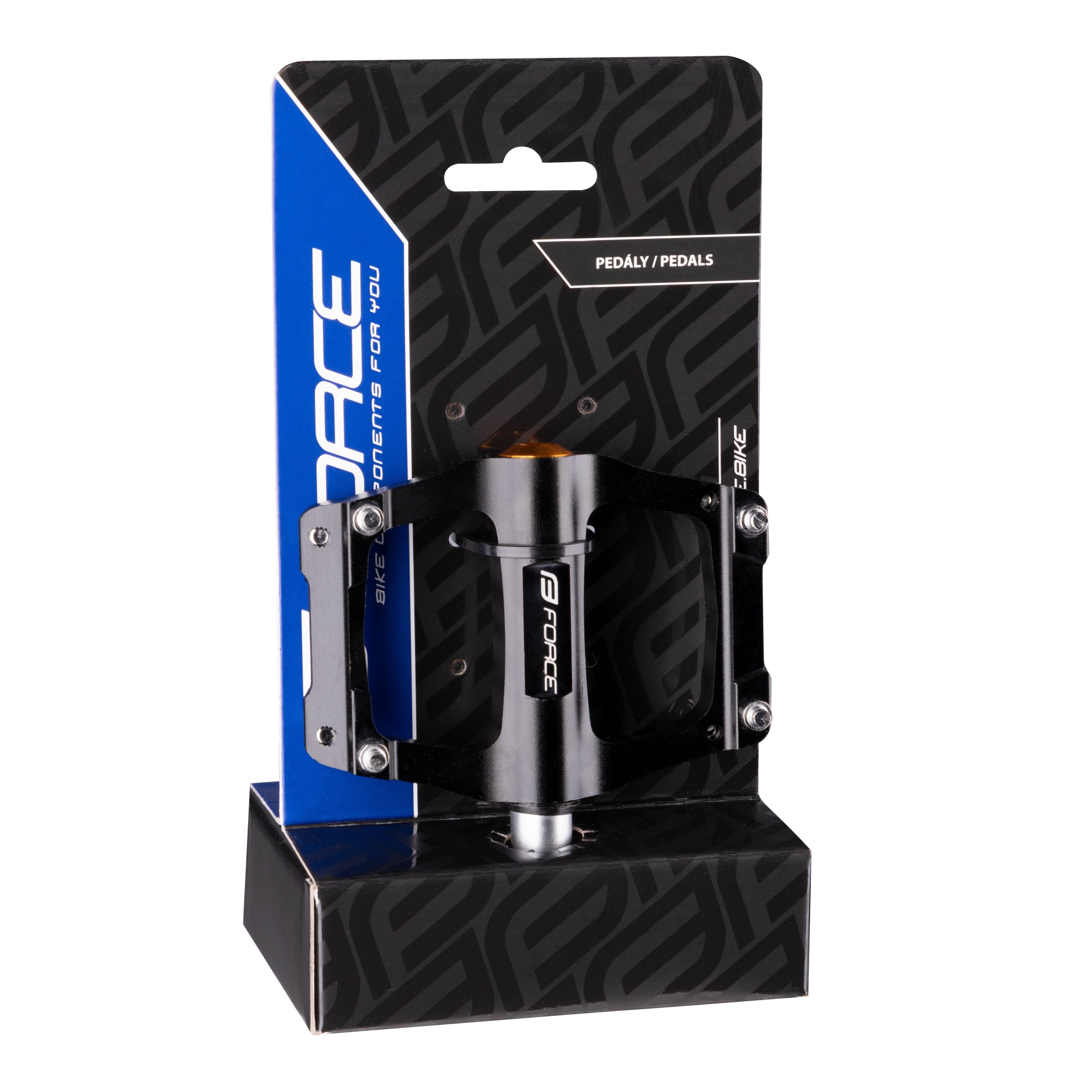 FORCE Fahrradpedale Pedale FORCE GRIT Alu, gedichtete Lager, schwarz