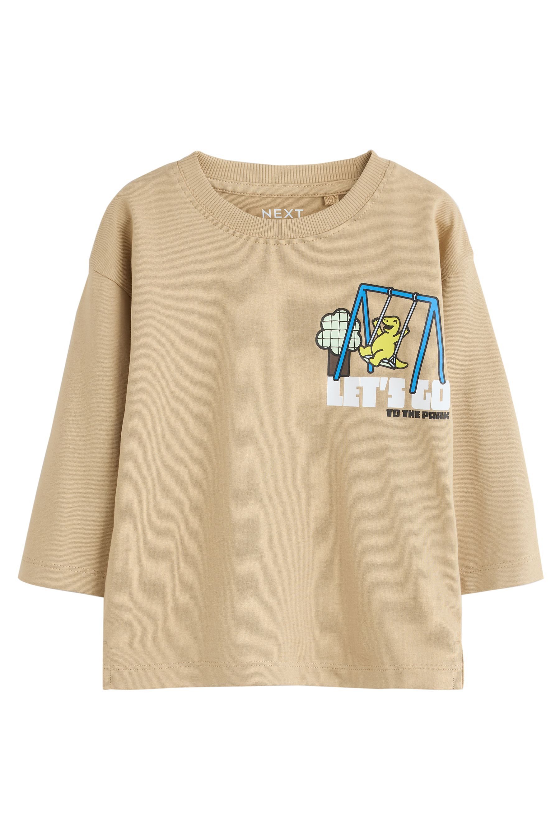 Next Langarmshirt Langärmeliges Shirt mit Rückengrafik (1-tlg)